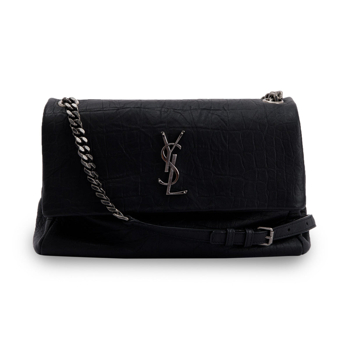 Saint Laurent Crocodile Embossed Medium Monogram West Hollywood