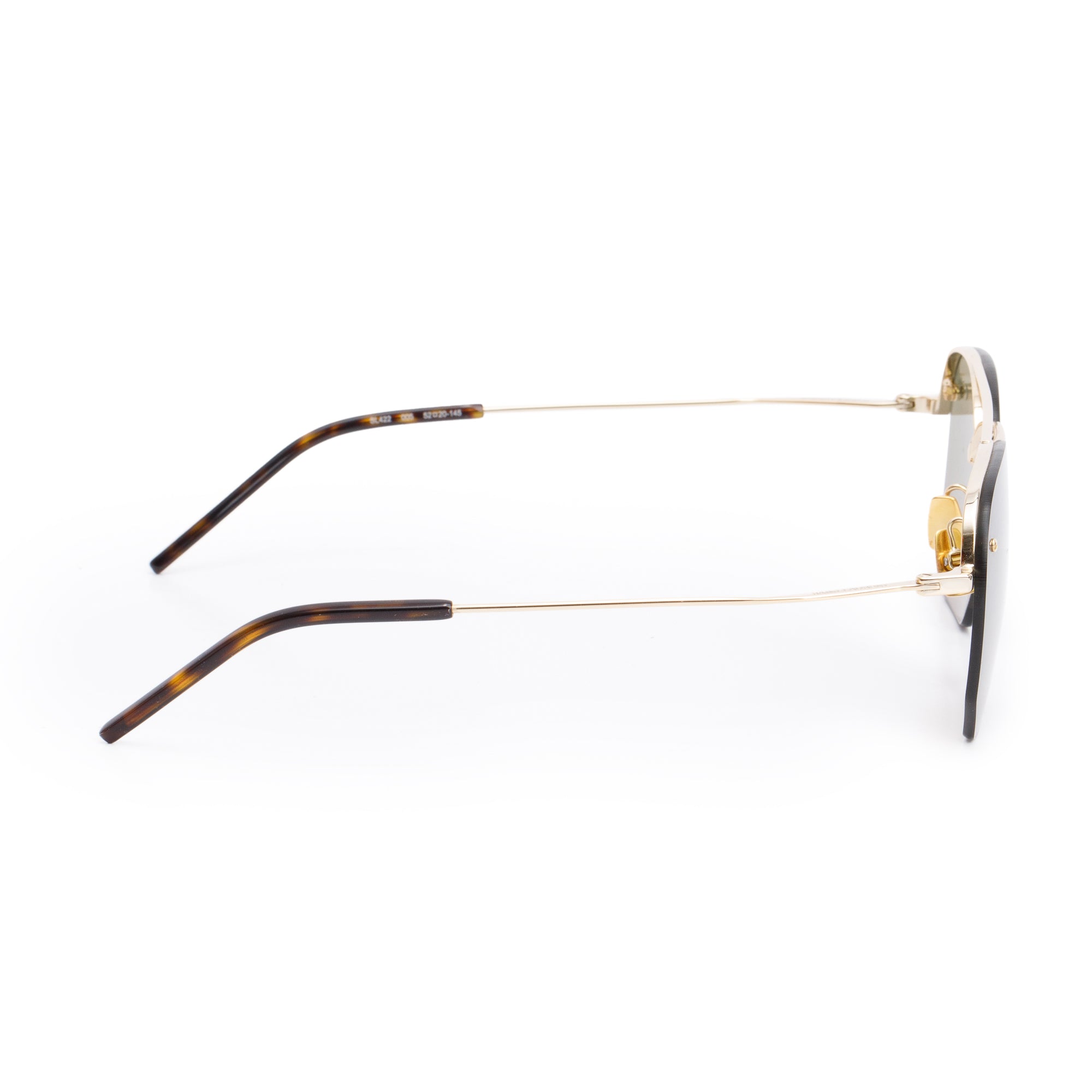 Saint Laurent Gold Tone SL 422 Aviator Sunglasses w/ Case