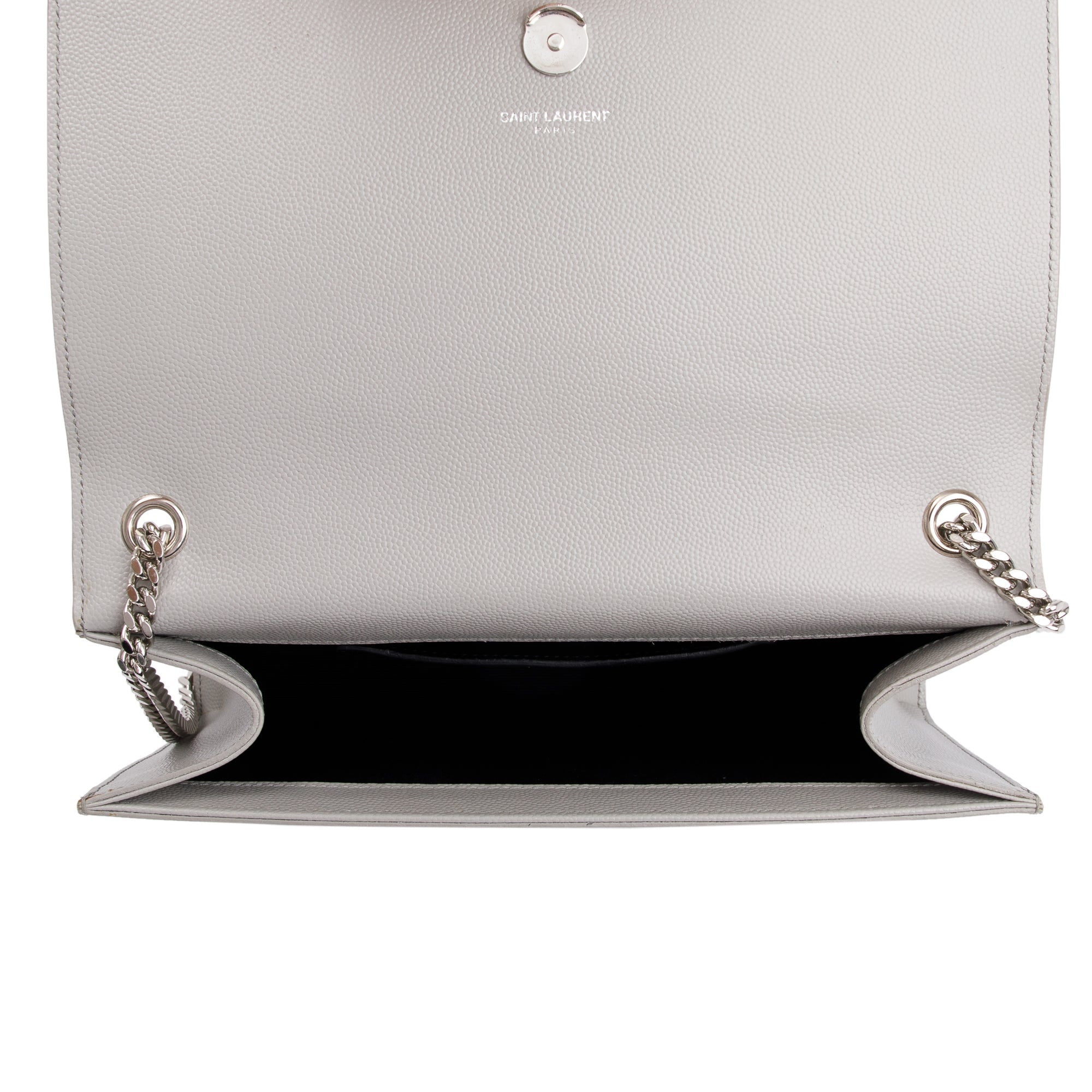 Saint Laurent Grey Grain De Poudre Leather Medium Kate Bag