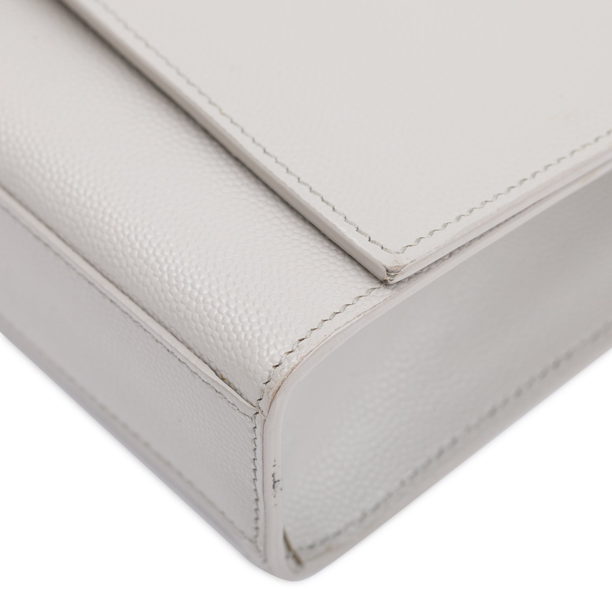 Saint Laurent Grey Grain De Poudre Leather Medium Kate Bag