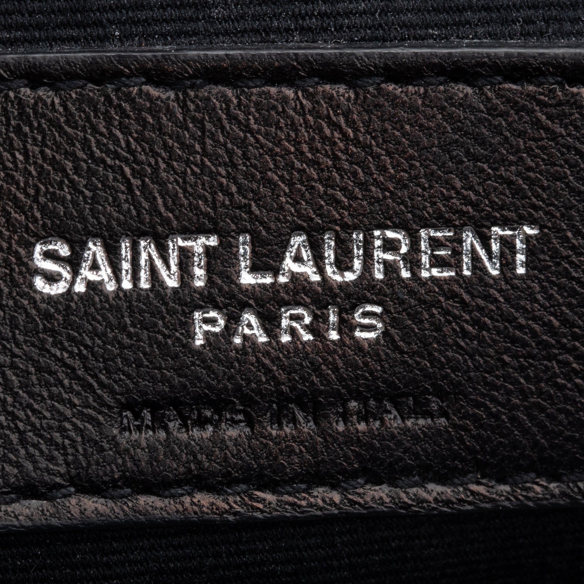 Saint Laurent Grey Quilted Leather Medium Loulou Monogram Shoulder Bag