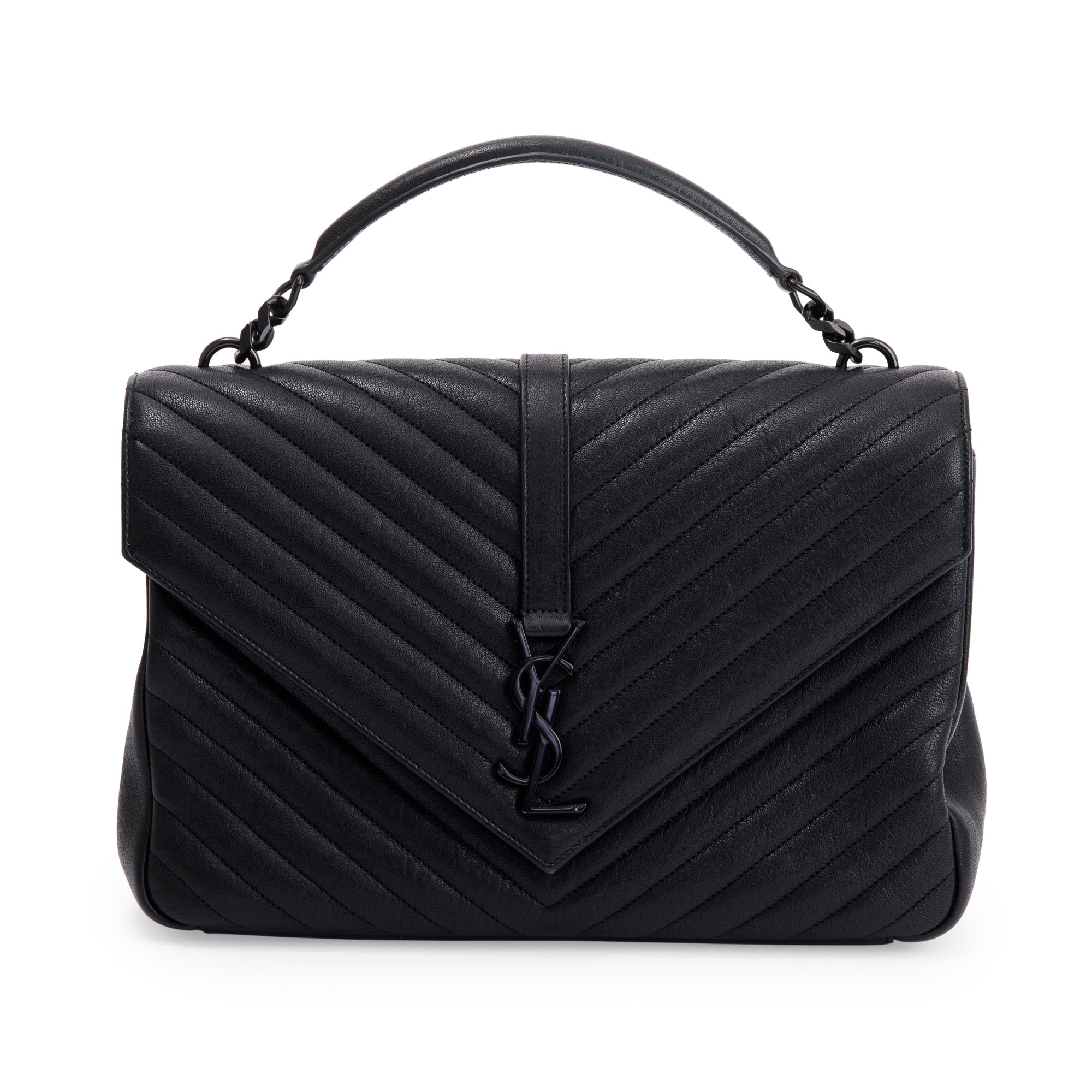 Saint Laurent Large Chevron College Bag