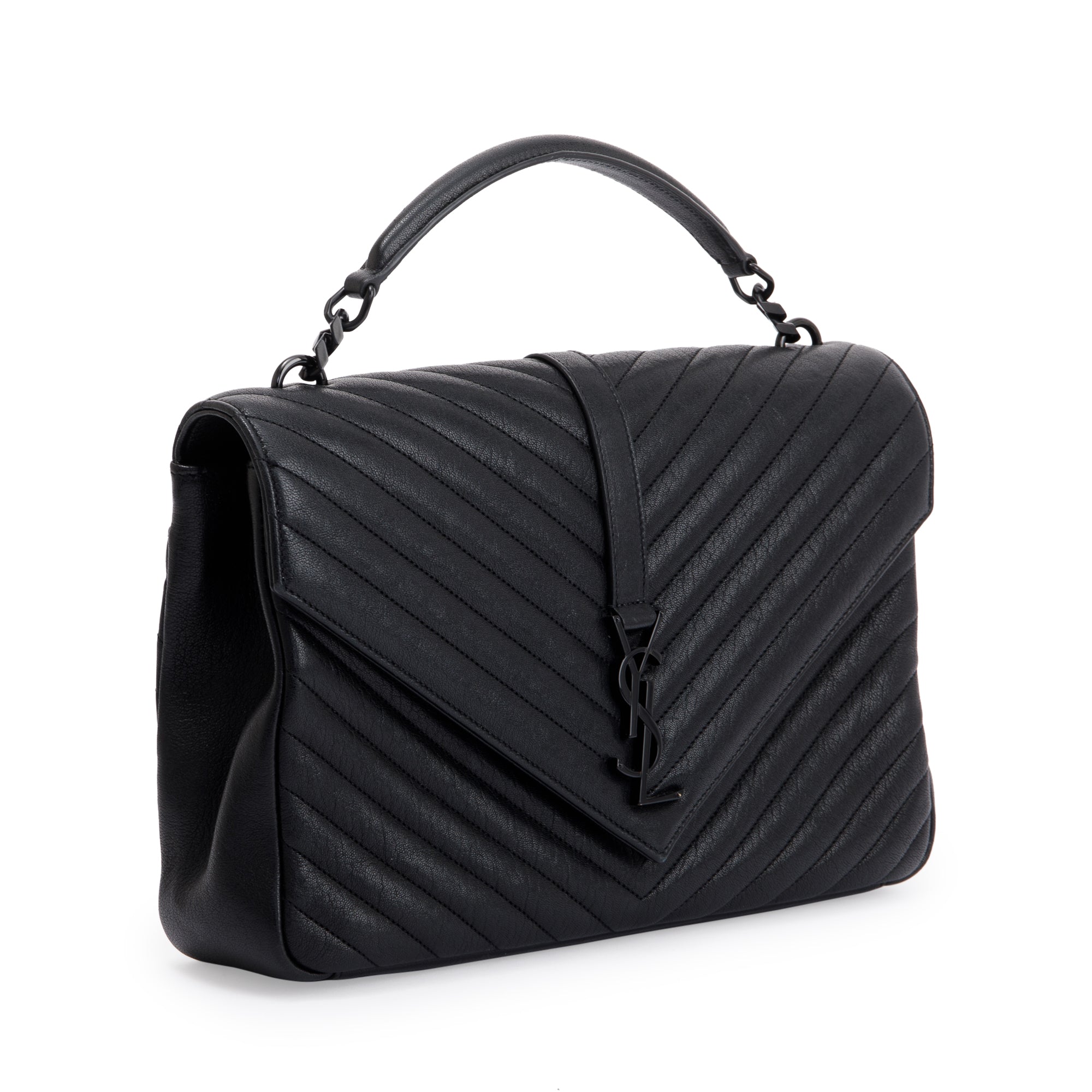 Saint Laurent Large Chevron College Bag