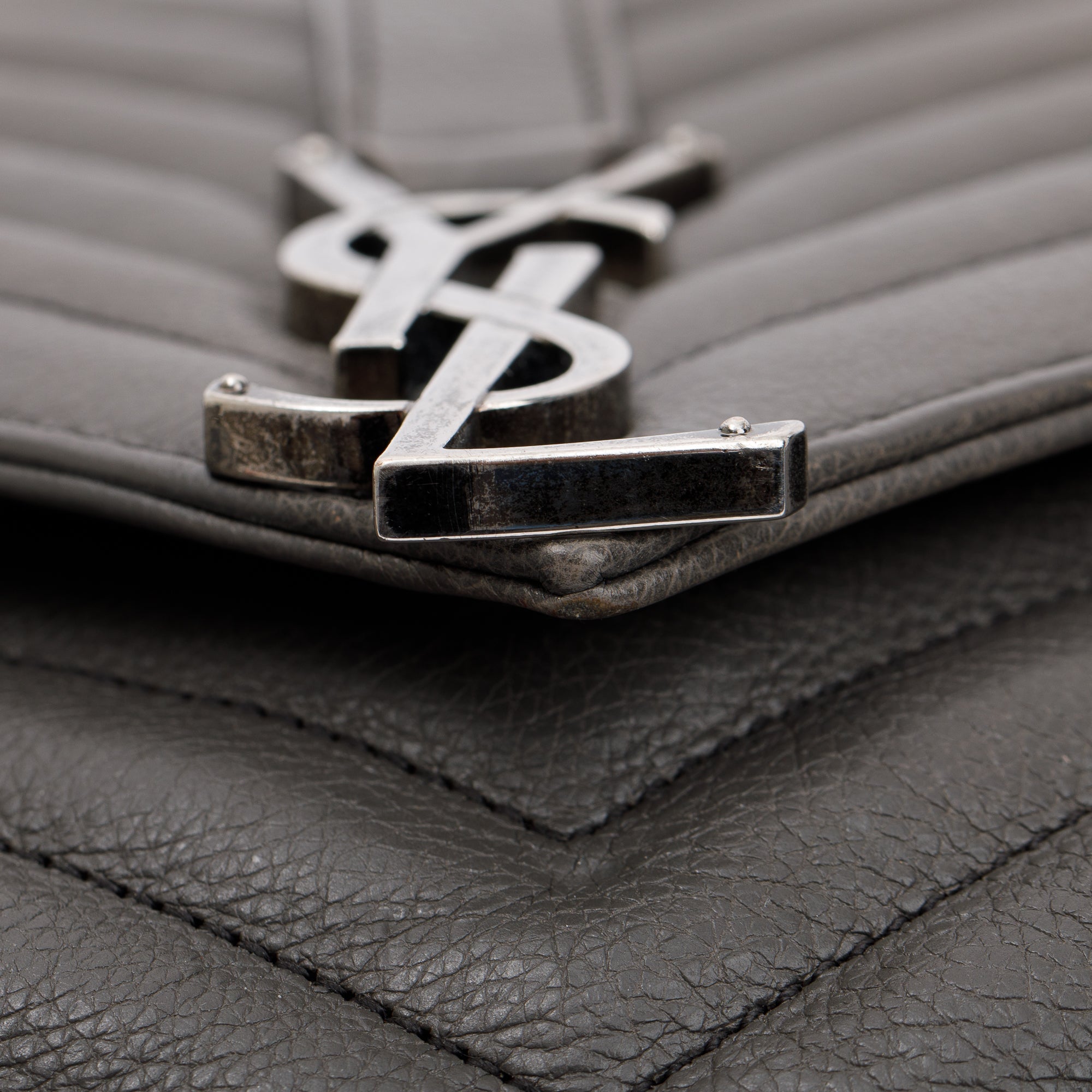 Saint Laurent Large Chevron College Bag