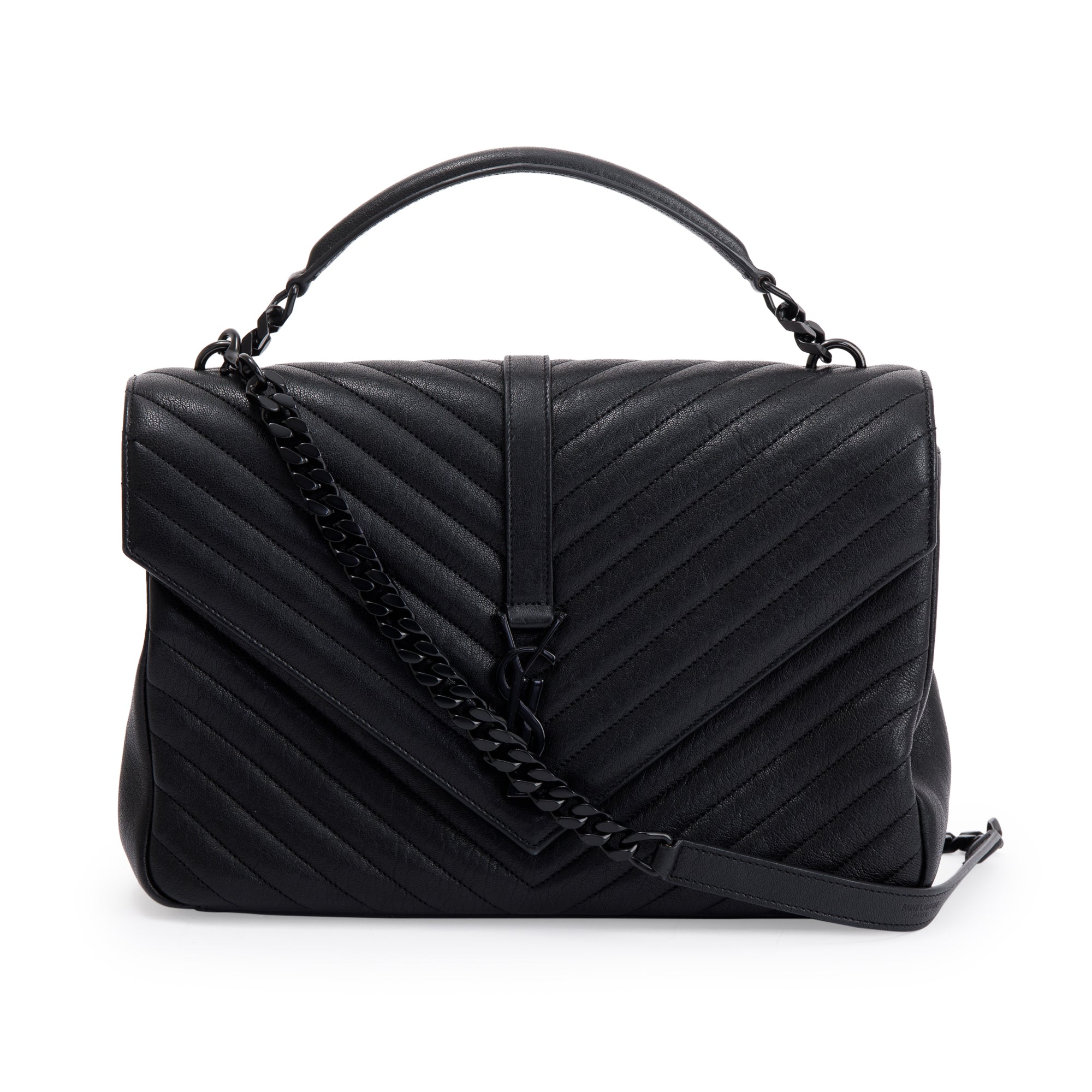 Saint Laurent Large Chevron College Bag