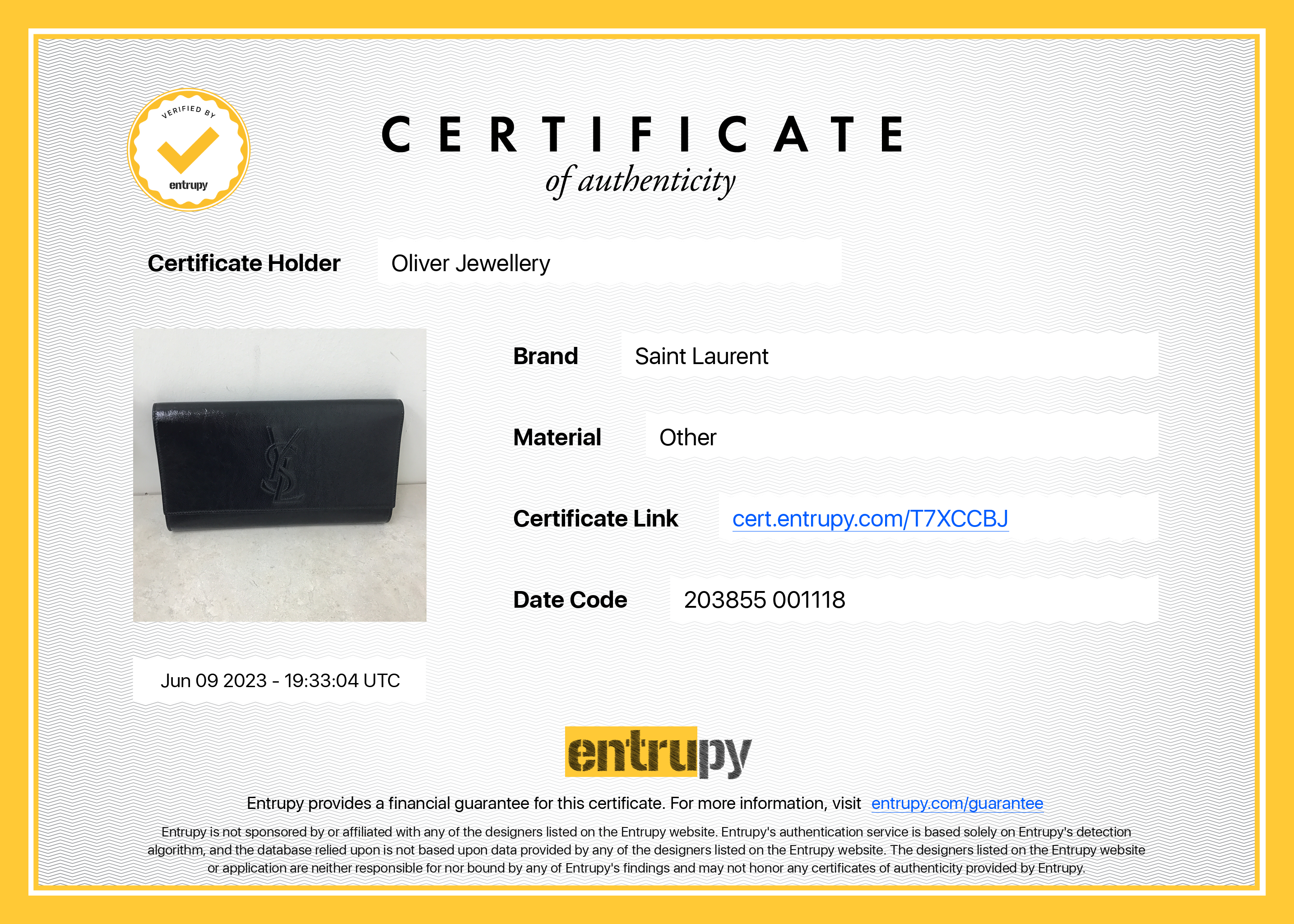 Saint Laurent Large Patent Leather Belle de Jour Clutch