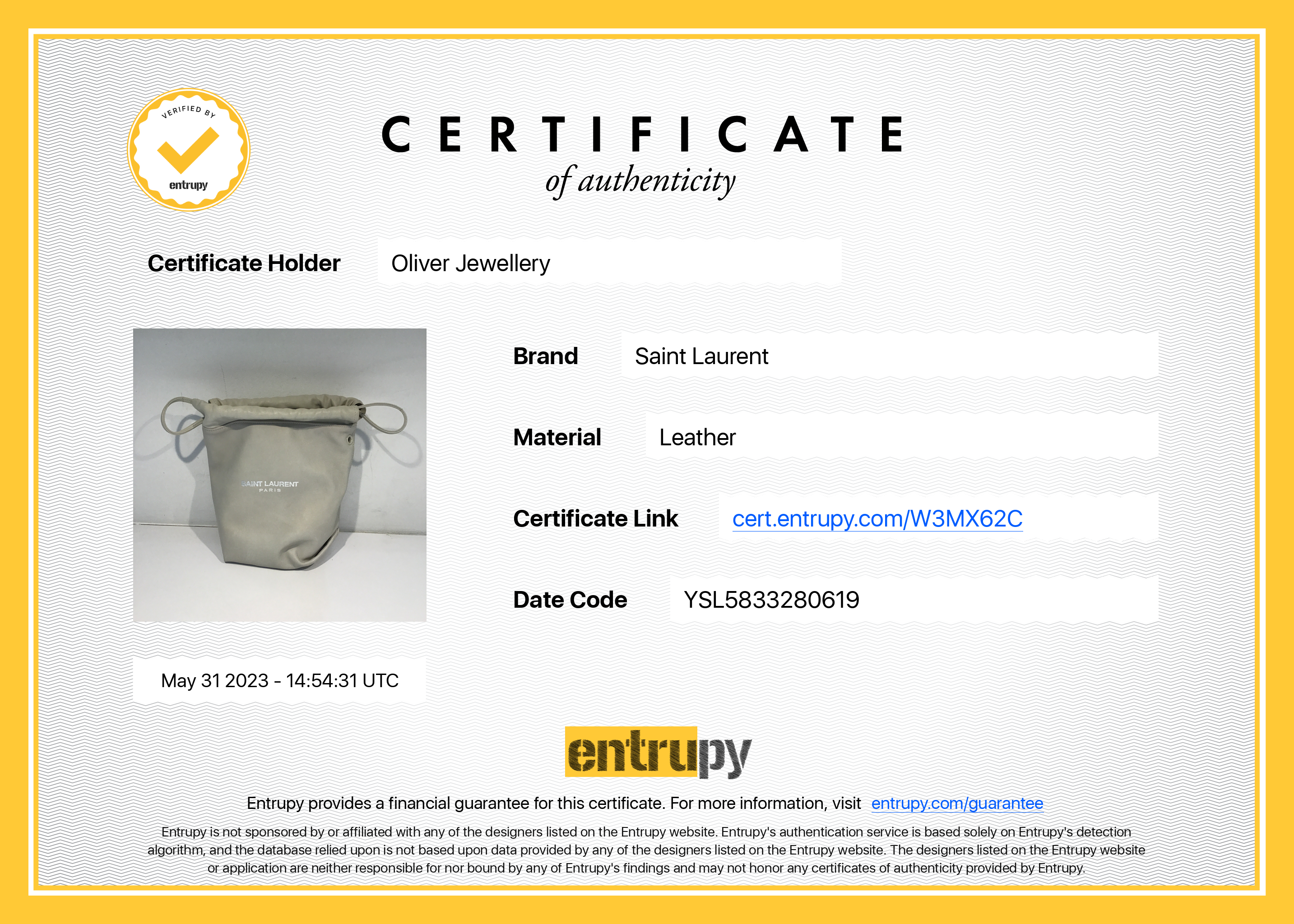 Saint Laurent Mini Teddy Bucket Bag