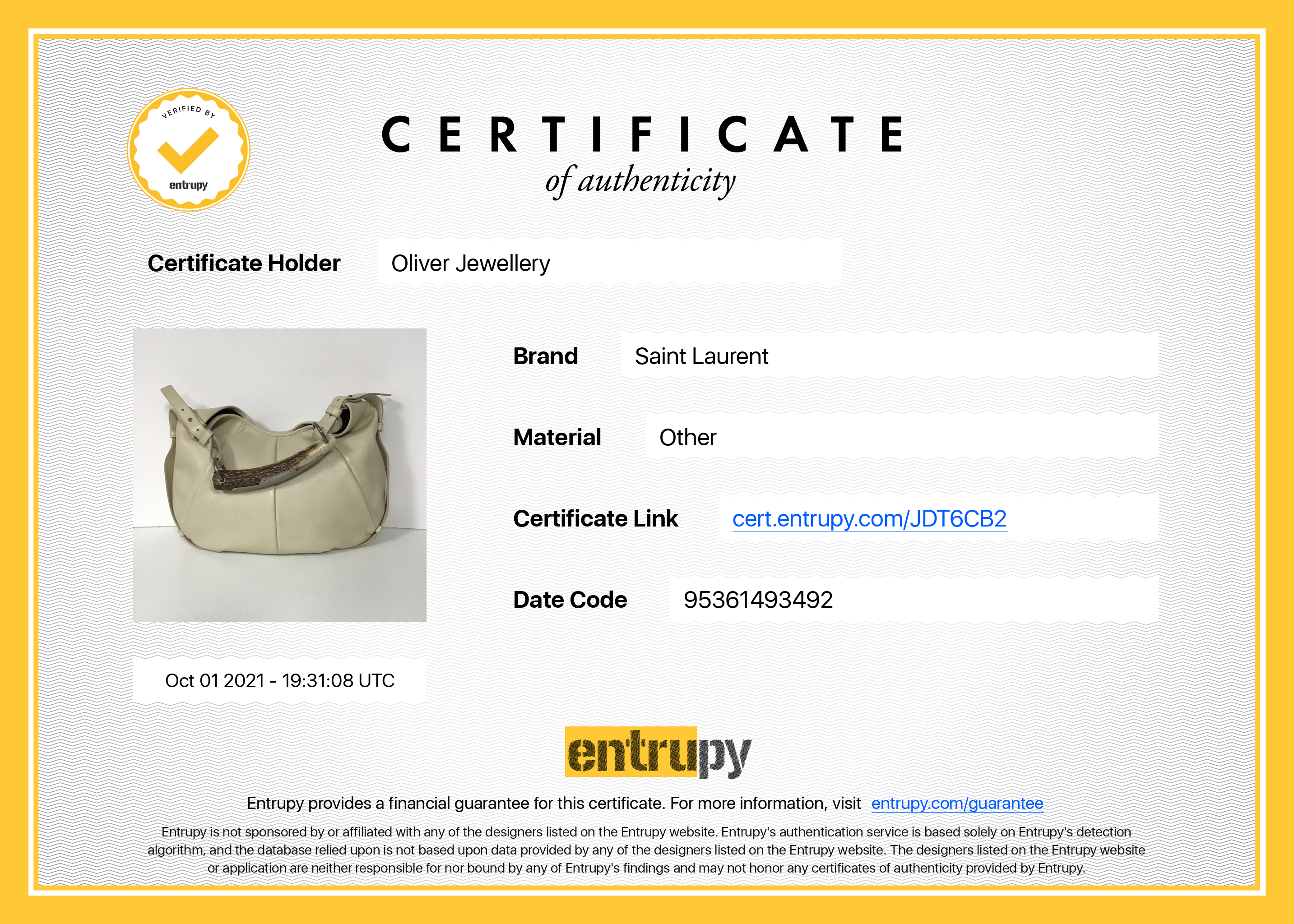 Saint Laurent Mombasa Horn Hobo