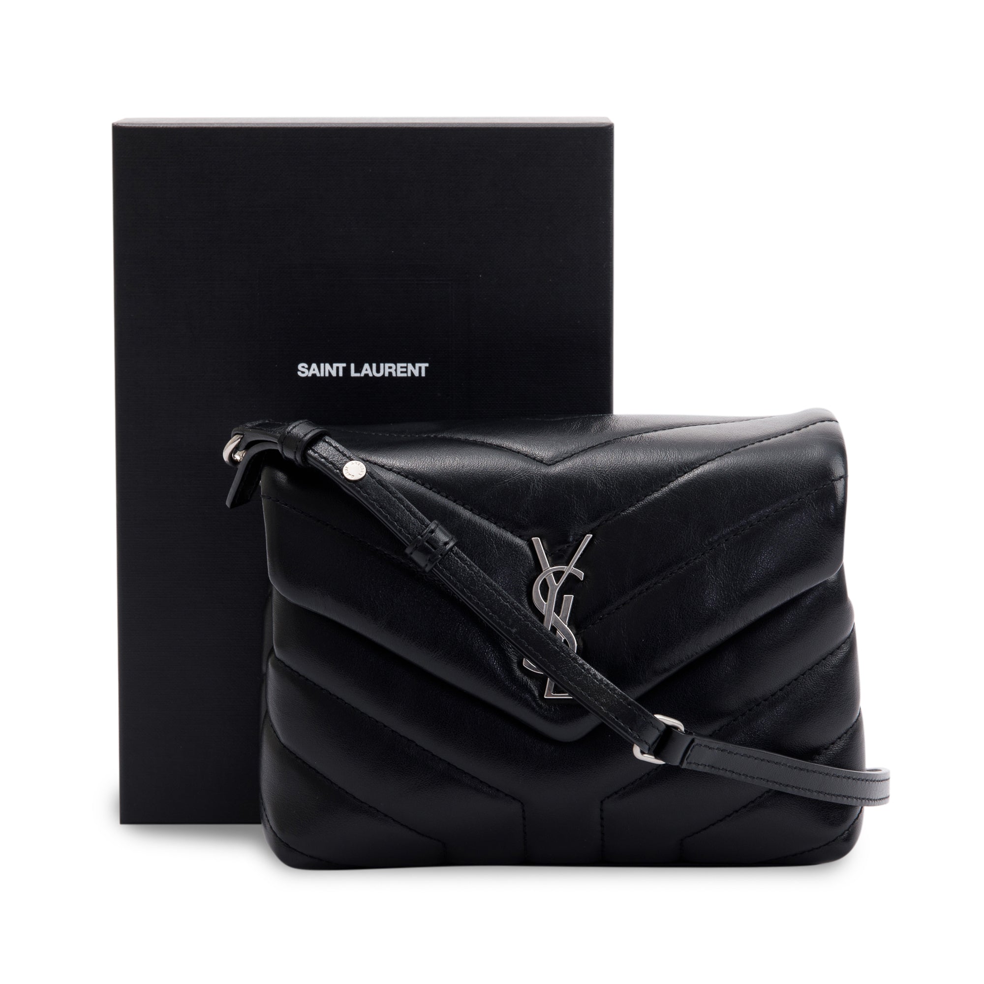 Saint Laurent Monogram Matelasse Toy Loulou Crossbody Bag w/ Box