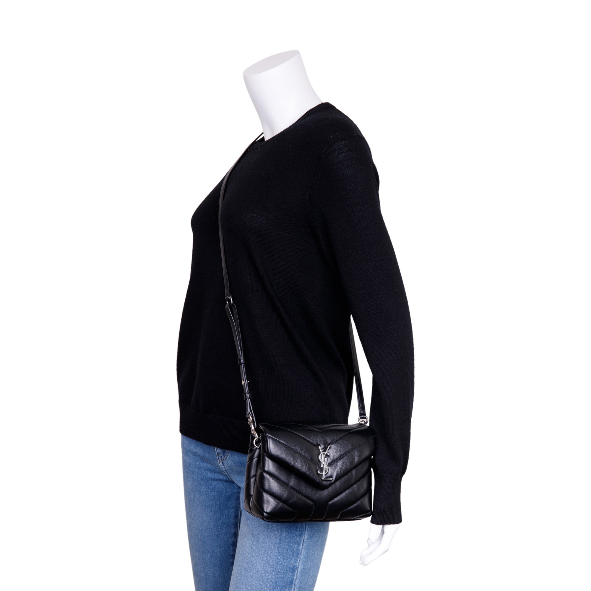 Saint Laurent Monogram Matelasse Toy Loulou Crossbody Bag w/ Box