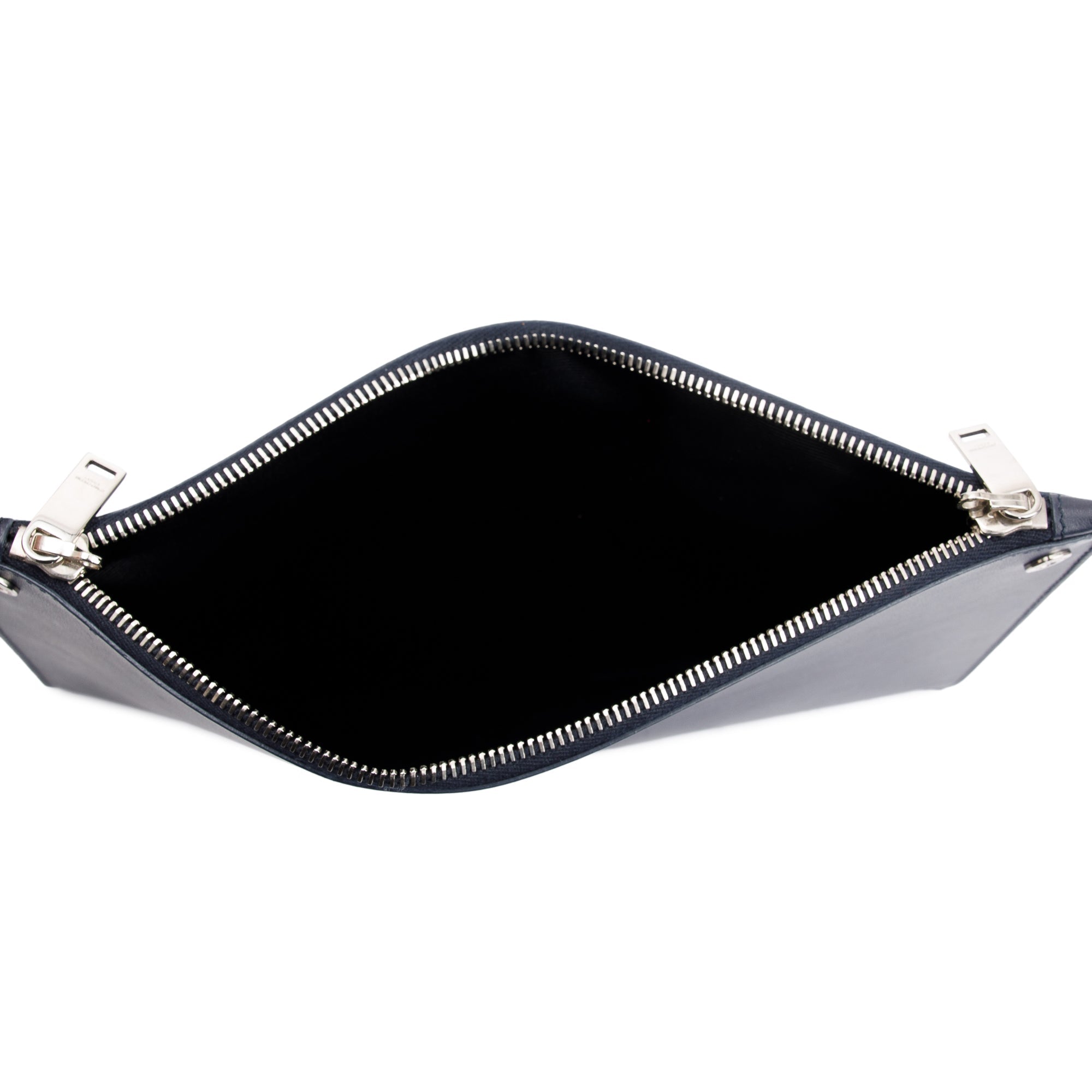 Saint Laurent Navy Grained Leather Small Sac De Jour w/ Strap & Pouch