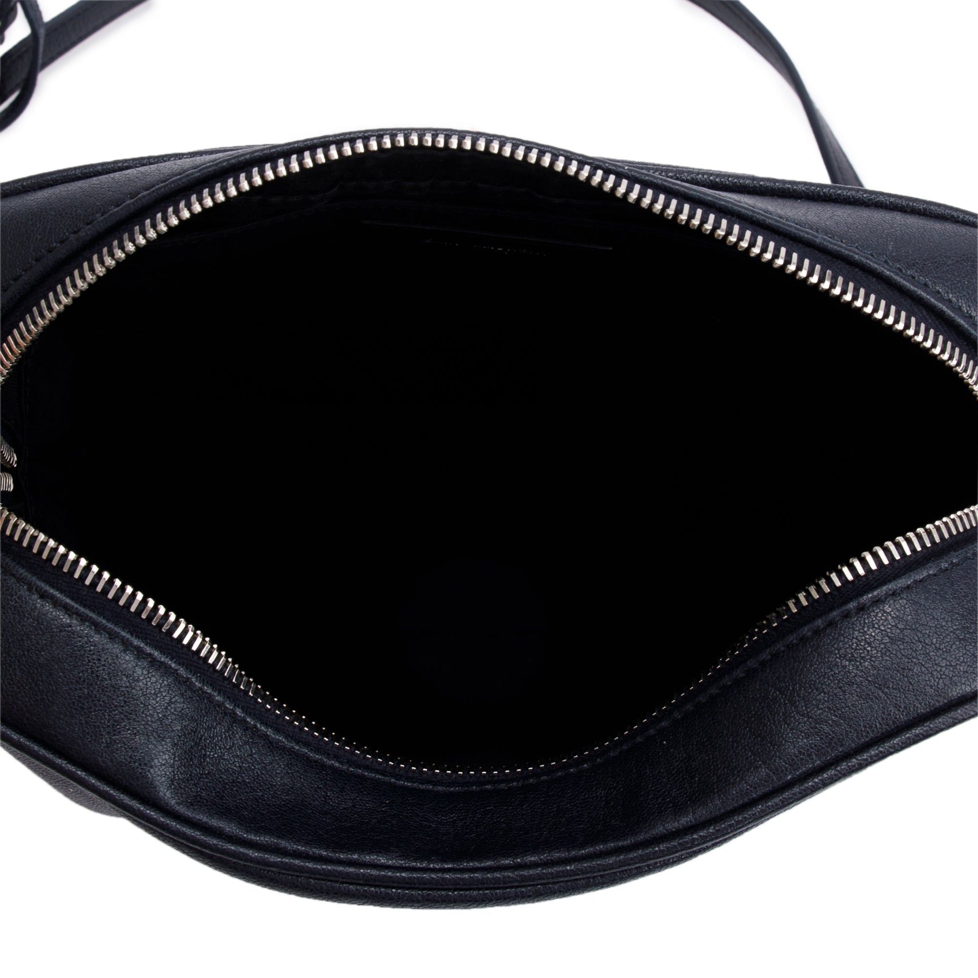 Saint Laurent Navy Monogram Leather Small Lou Camera Bag