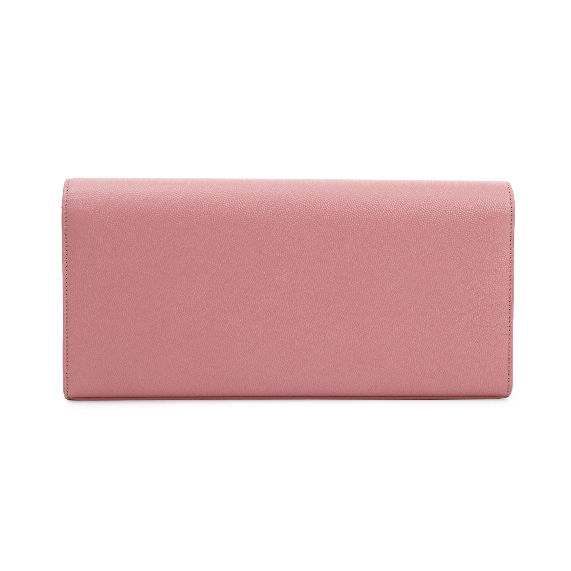 Saint Laurent Pink Grain De Poudre Kate Clutch