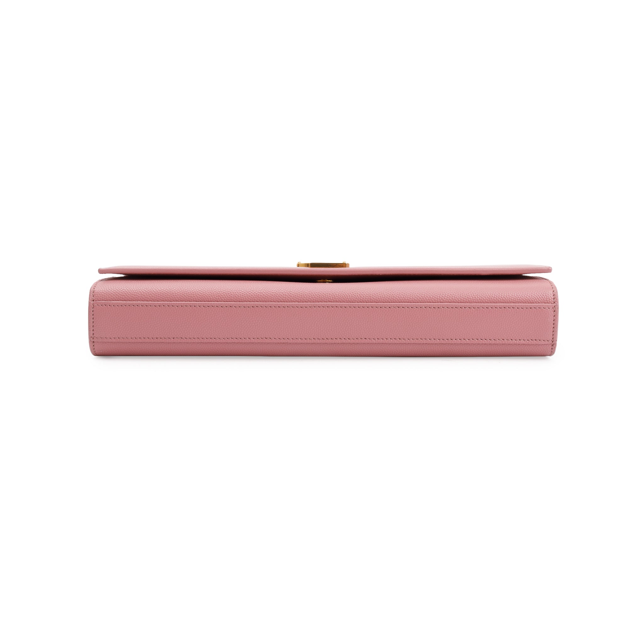 Saint Laurent Pink Grain De Poudre Kate Clutch