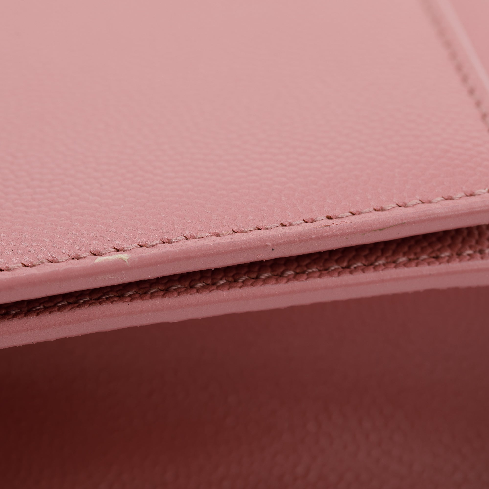 Saint Laurent Pink Grain De Poudre Kate Clutch