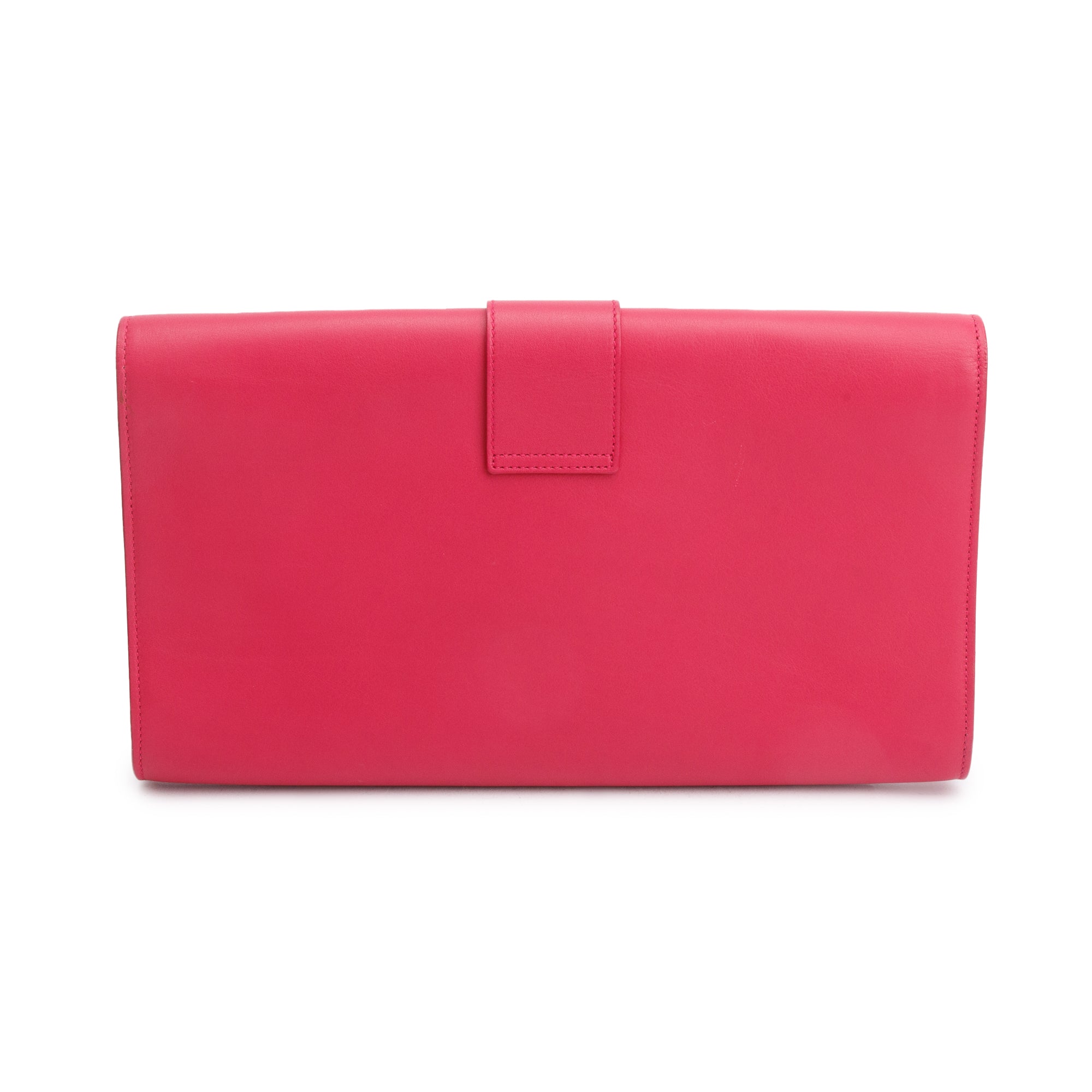 Saint Laurent Pink Leather Classic Y Ligne Clutch
