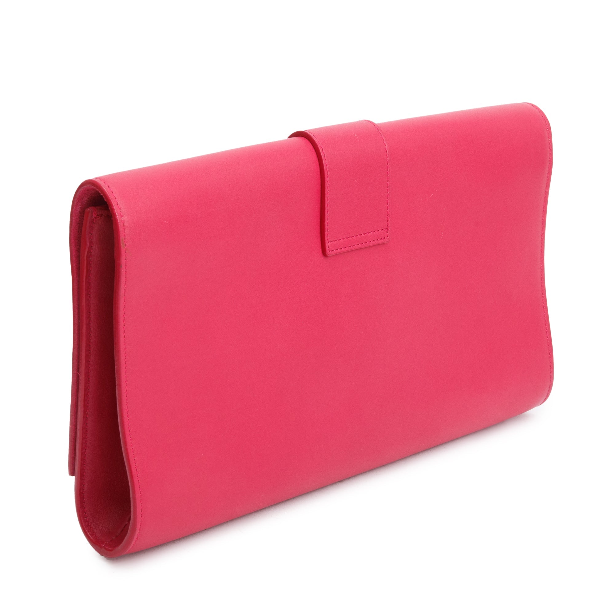 Saint Laurent Pink Leather Classic Y Ligne Clutch