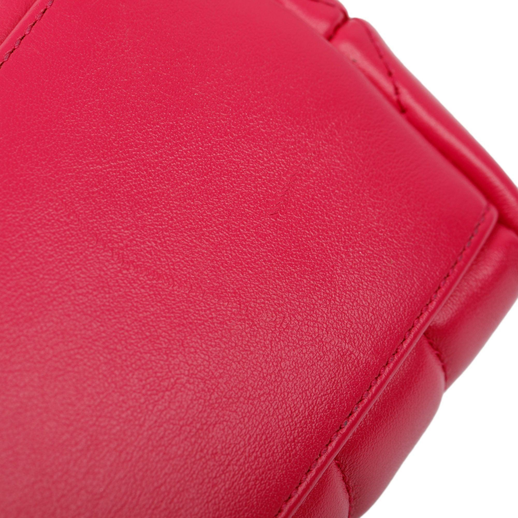 Saint Laurent Pink Leather Small Loulou Chain Shoulder Bag w/ Box