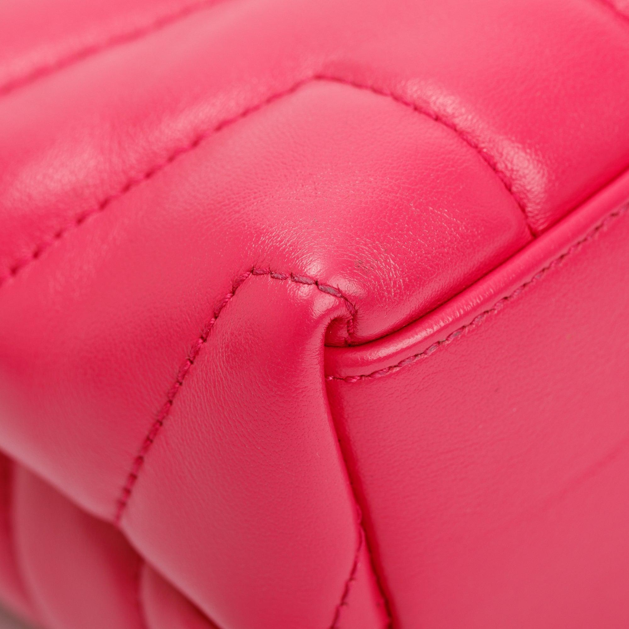 Saint Laurent Pink Leather Small Loulou Chain Shoulder Bag w/ Box