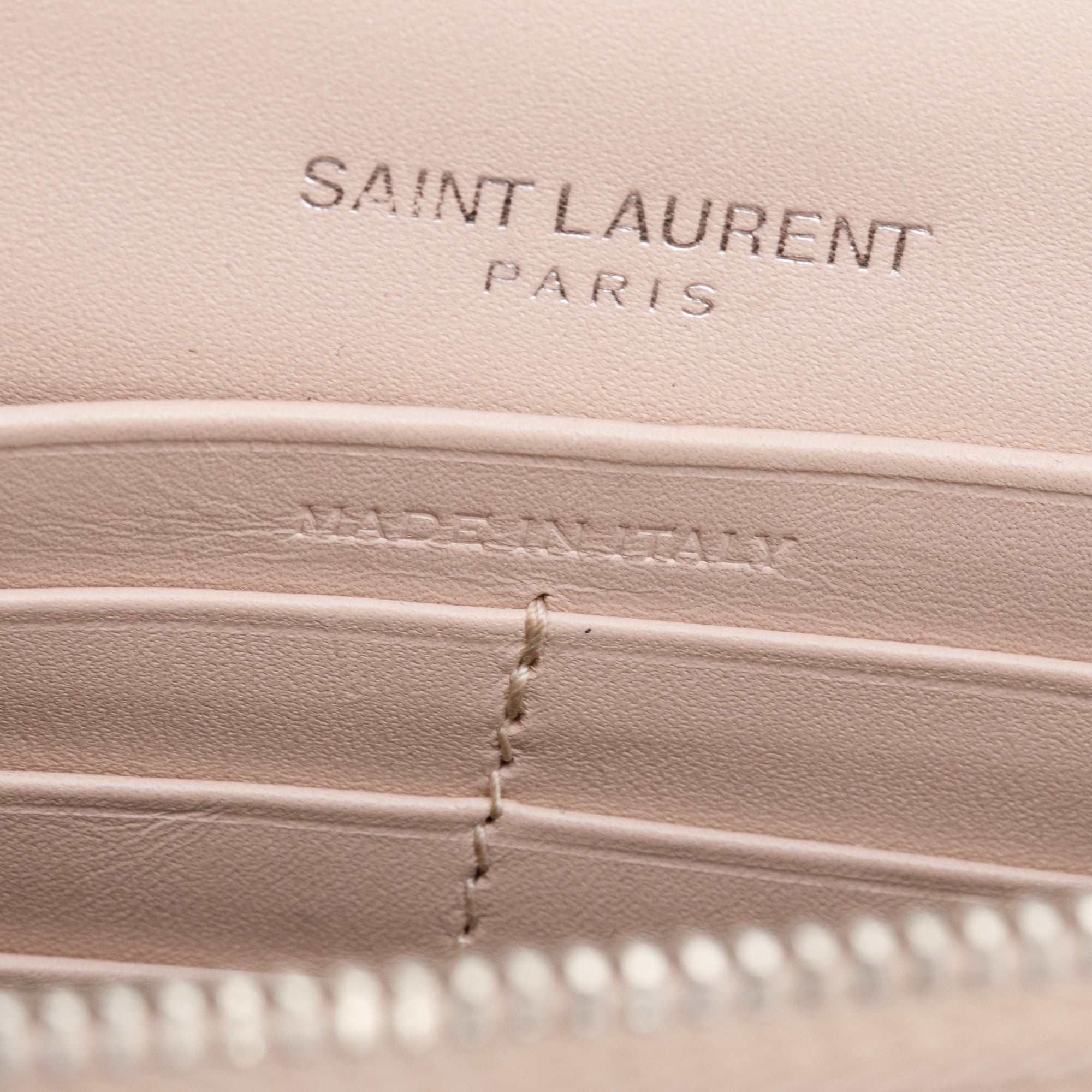 Saint Laurent Pink Smooth Leather Small Classic Monogram Kate Tassel Chain Bag