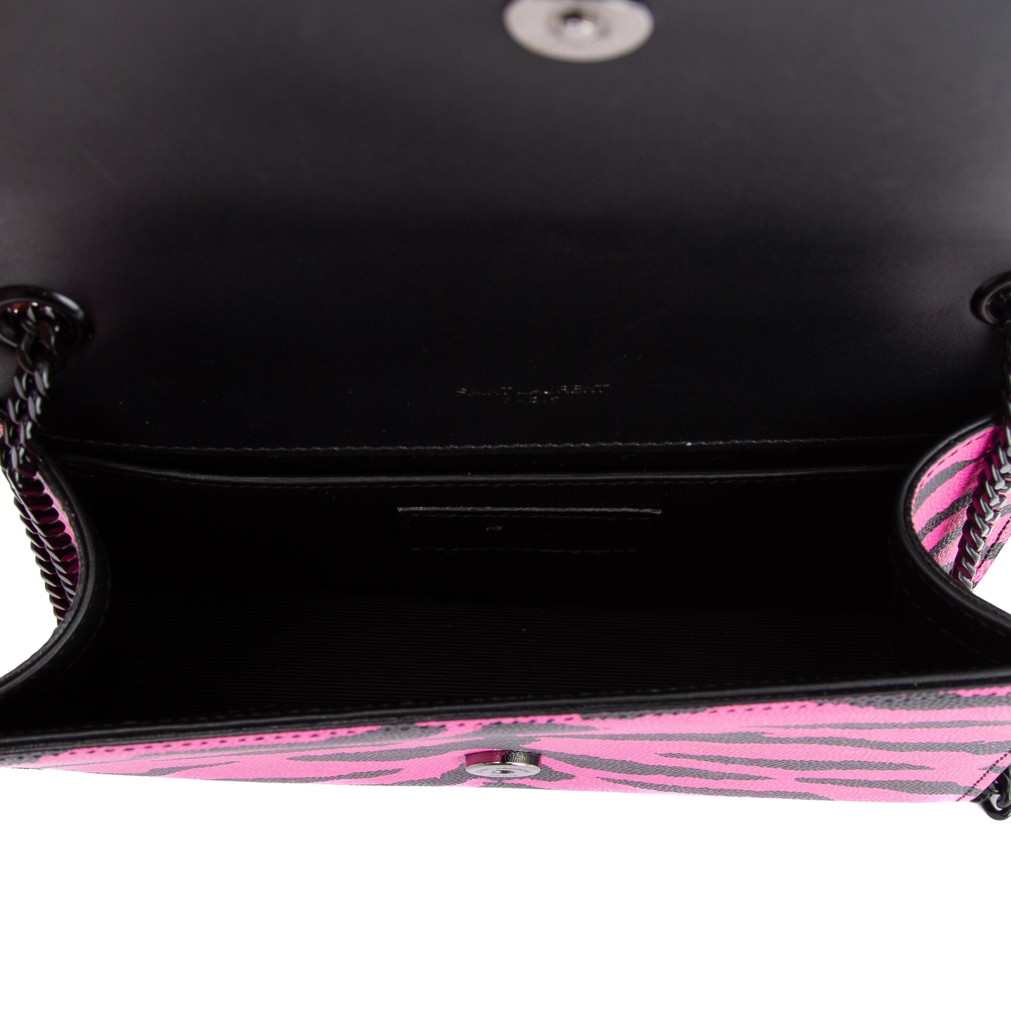 Saint Laurent Pink Zebra Print Monogram Small Kate Bag