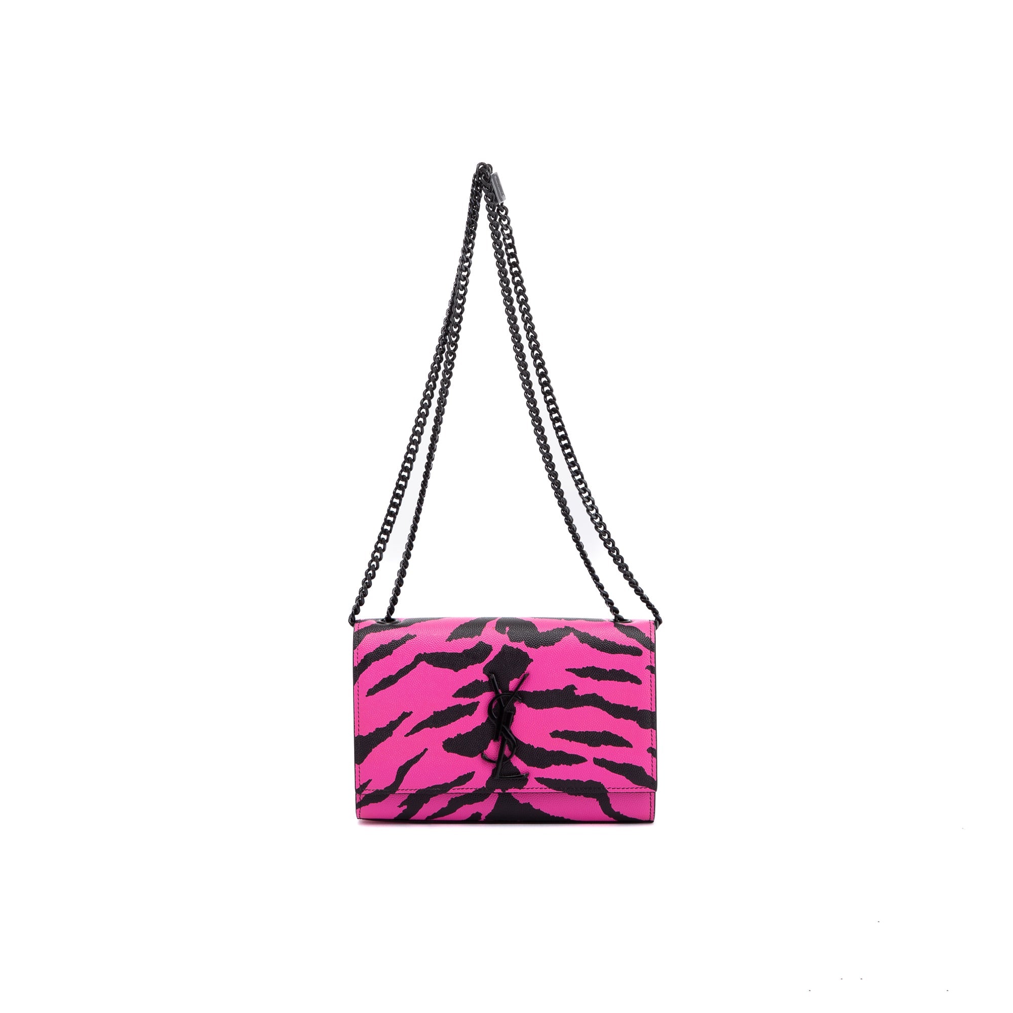 Saint Laurent Pink Zebra Print Monogram Small Kate Bag