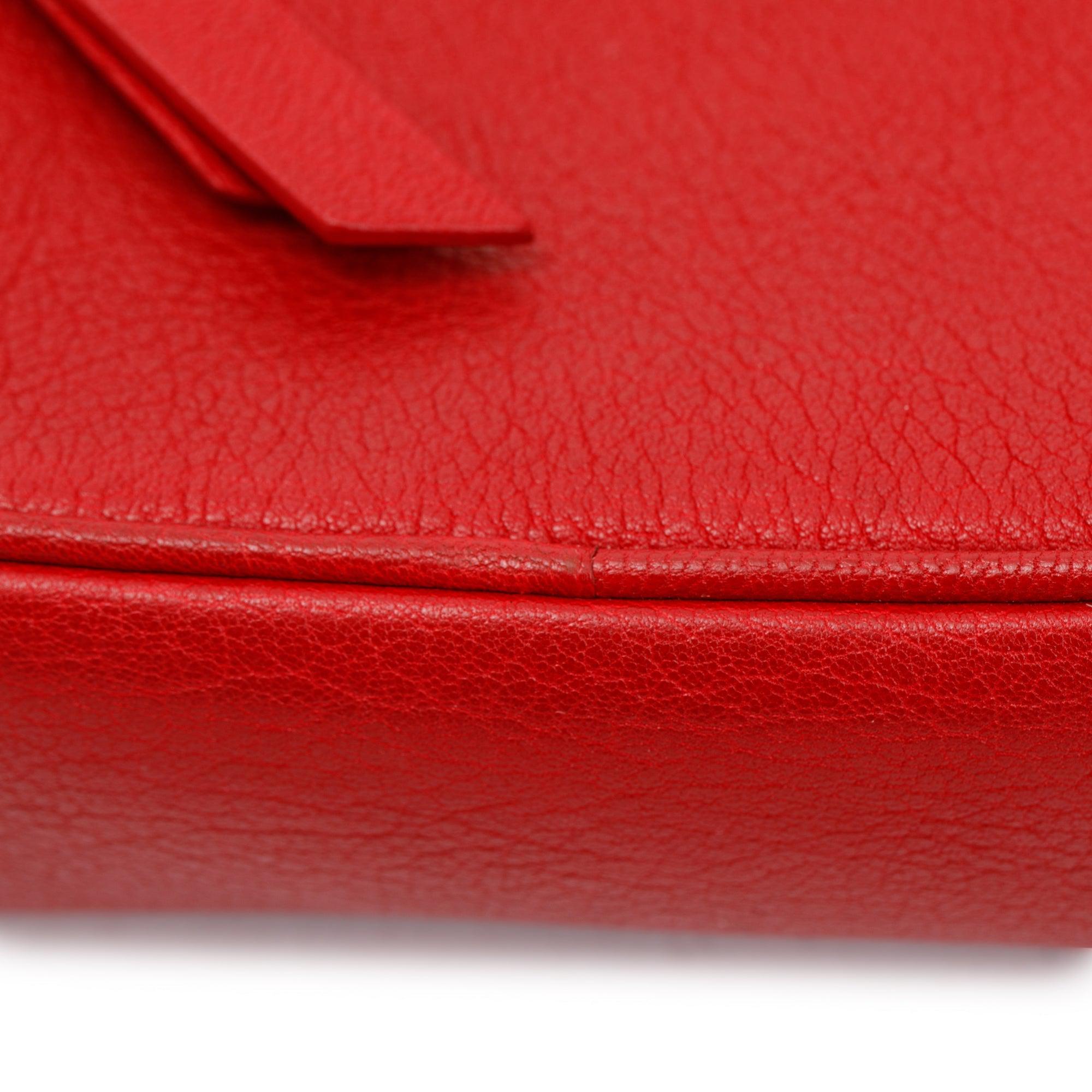 Saint Laurent Red Leather Lou Belt Bag