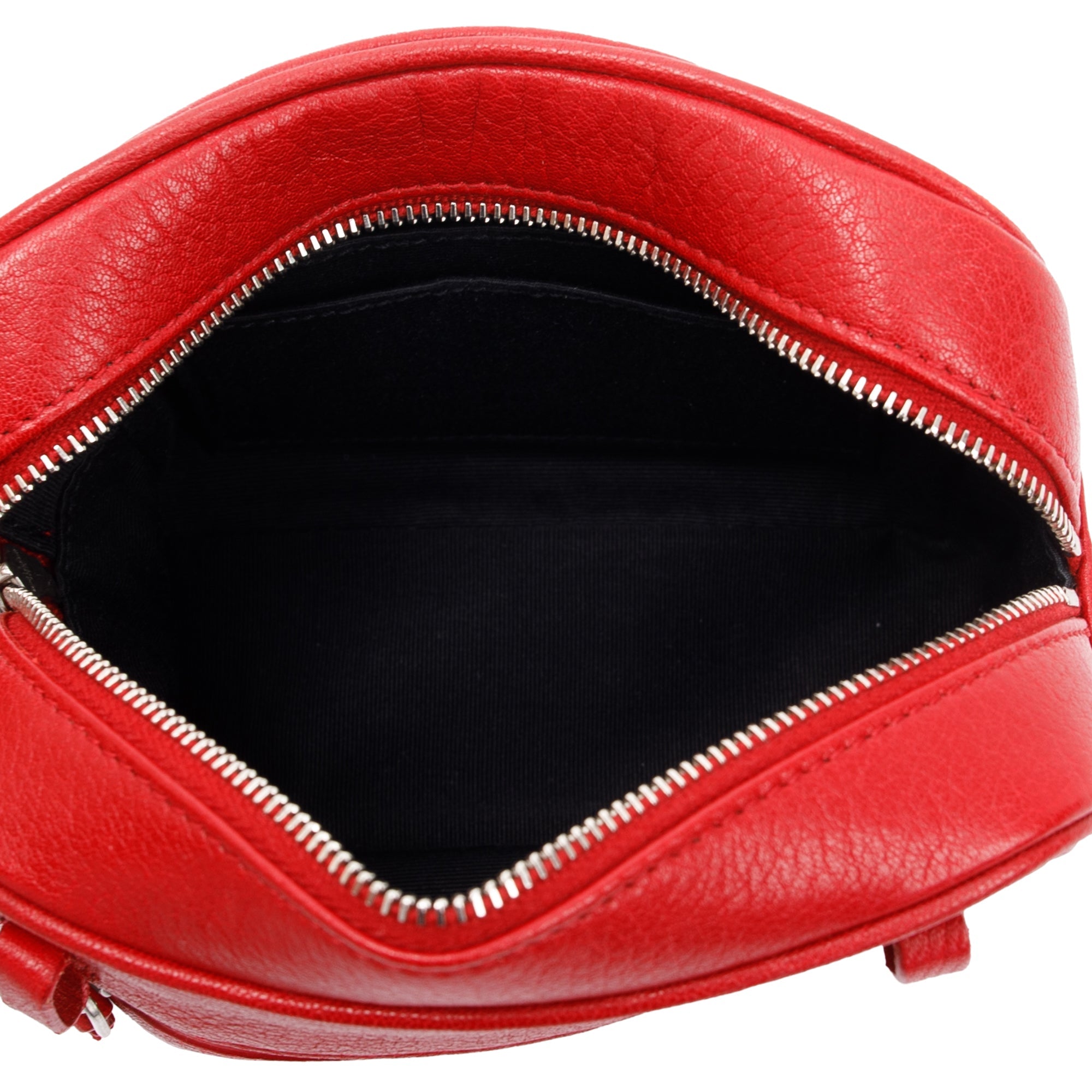 Saint Laurent Red Leather Lou Belt Bag