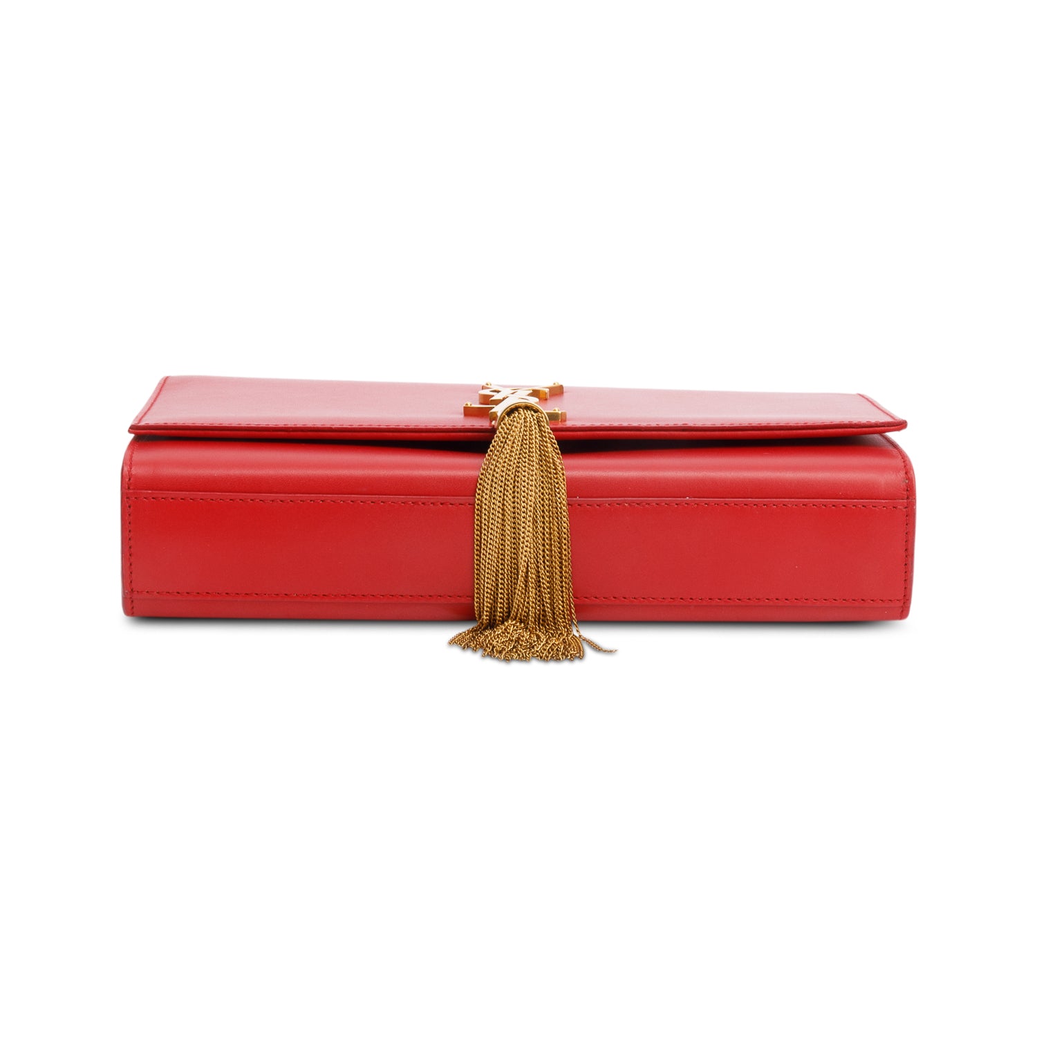 Saint Laurent Red Smooth Leather Medium Kate Tassel Bag