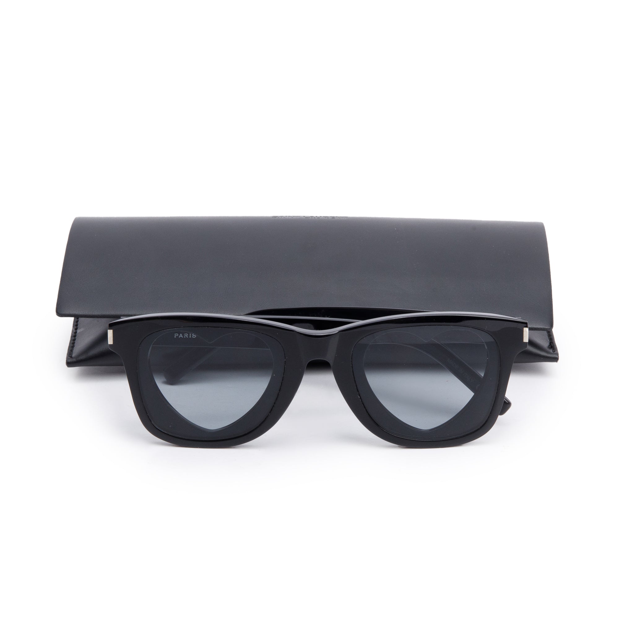 Saint Laurent SL 51 Black Acetate Heart/F Sunglasses w/ Case