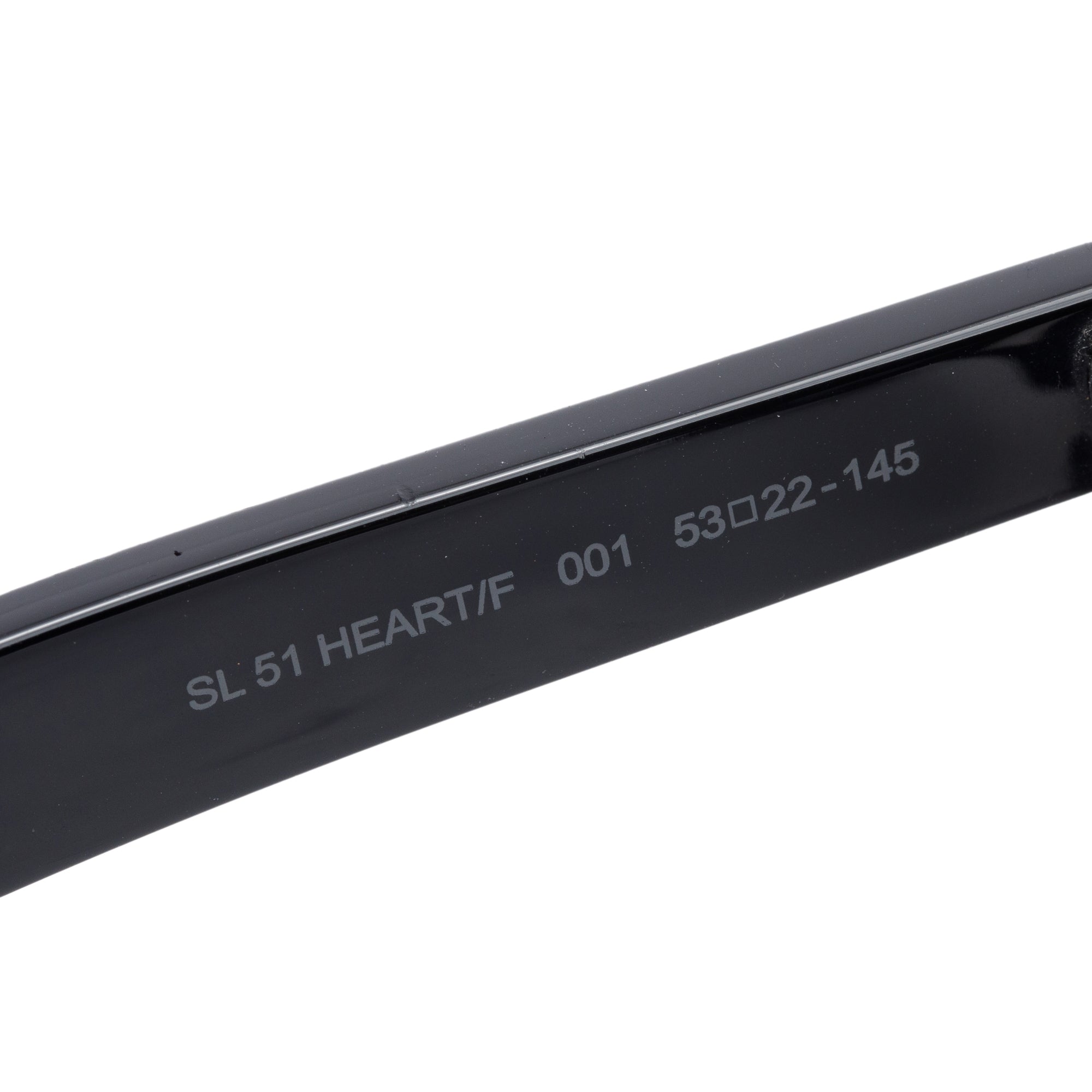 Saint Laurent SL 51 Black Acetate Heart/F Sunglasses w/ Case
