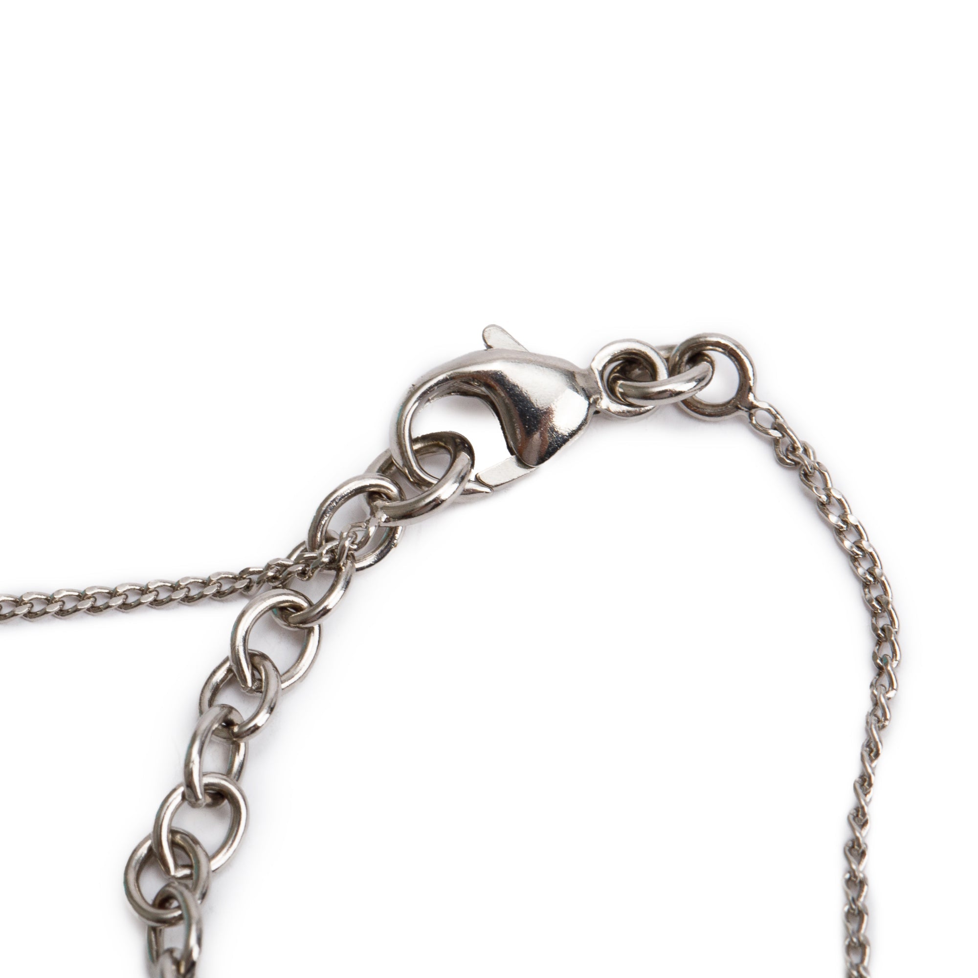 Saint Laurent Silver-Tone Metal Cassandre Charm Bracelet w/ Box