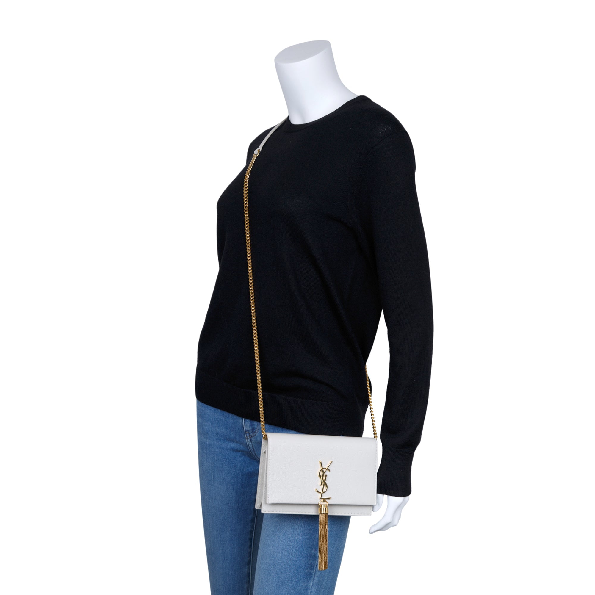 Saint Laurent Small Kate Tassel Wallet on Chain