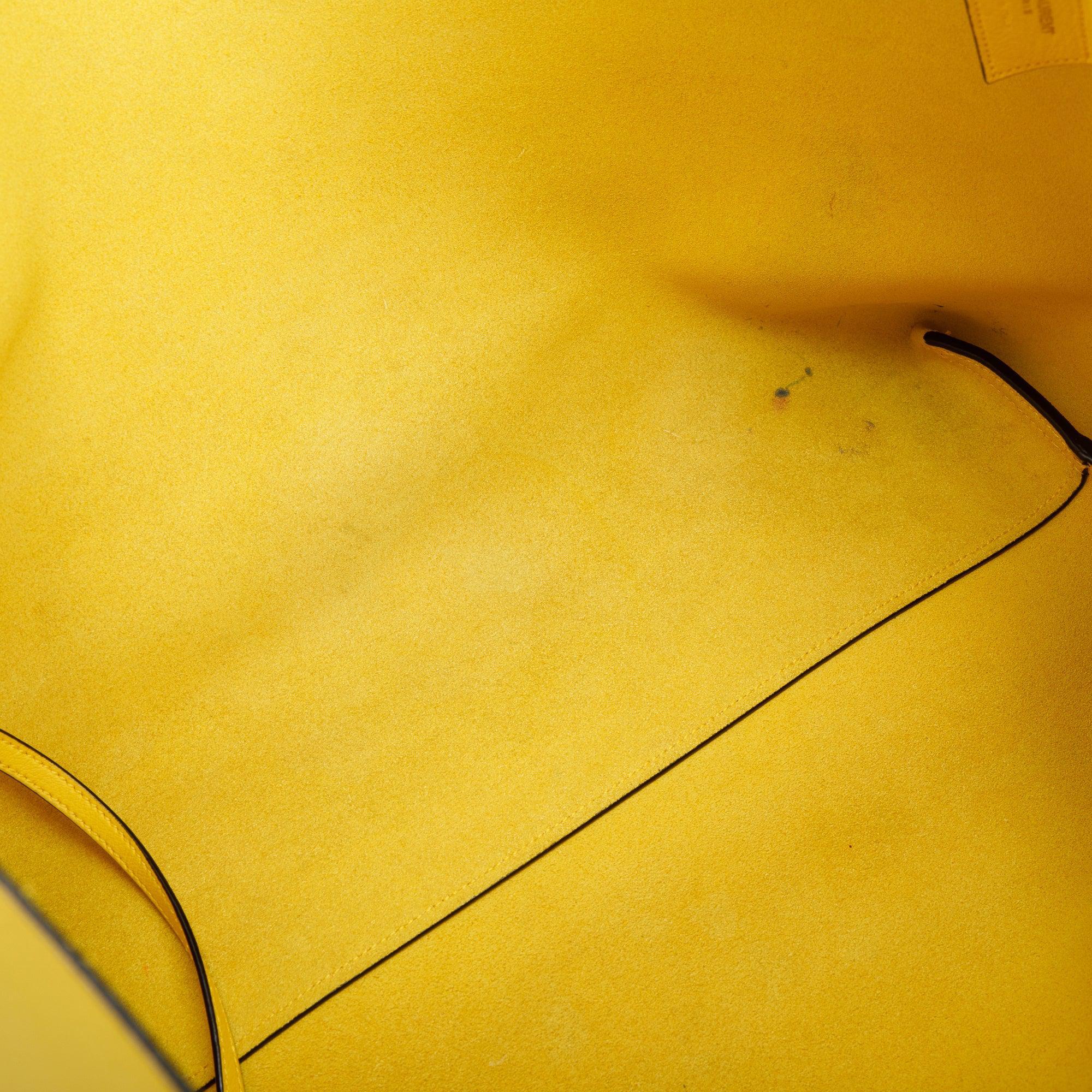 Saint Laurent Yellow Leather E/W Shopping Tote