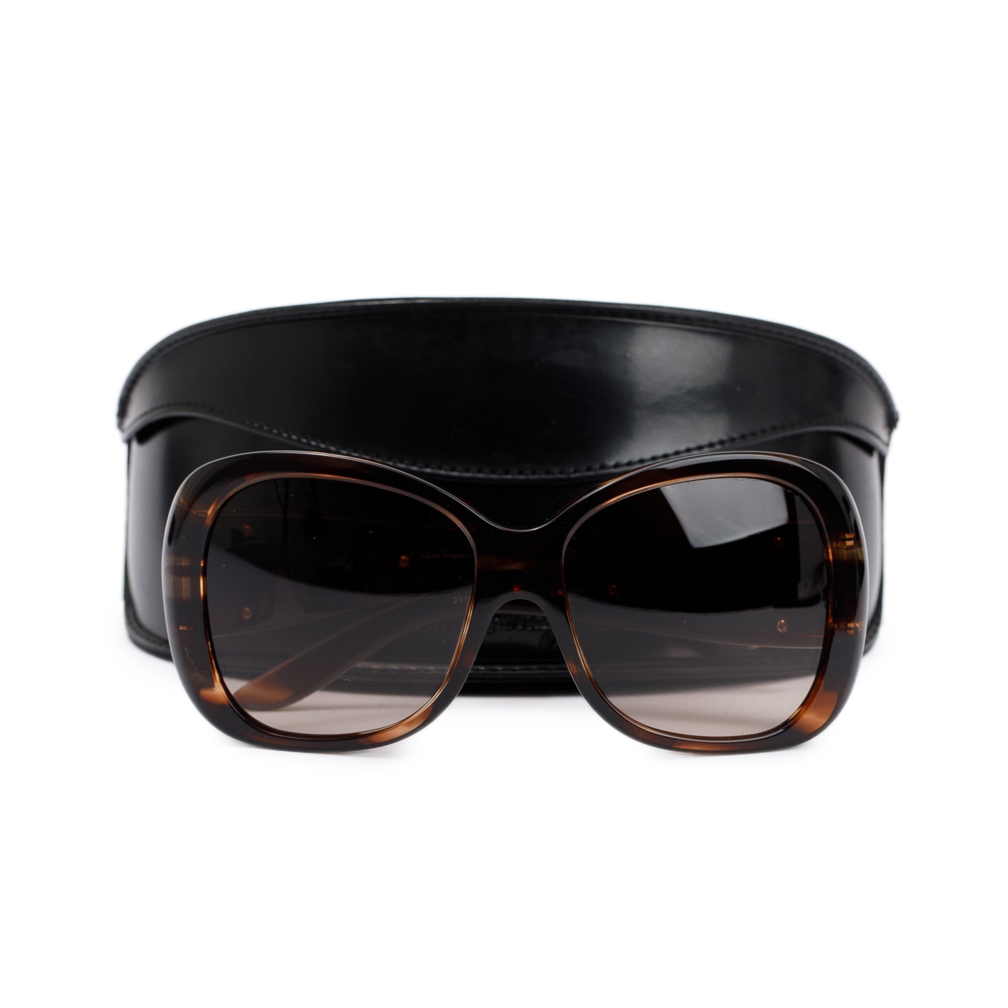 Salvatore Ferragamo 2177 Tortoise Acetate Tinted Sunglasses w/ Case