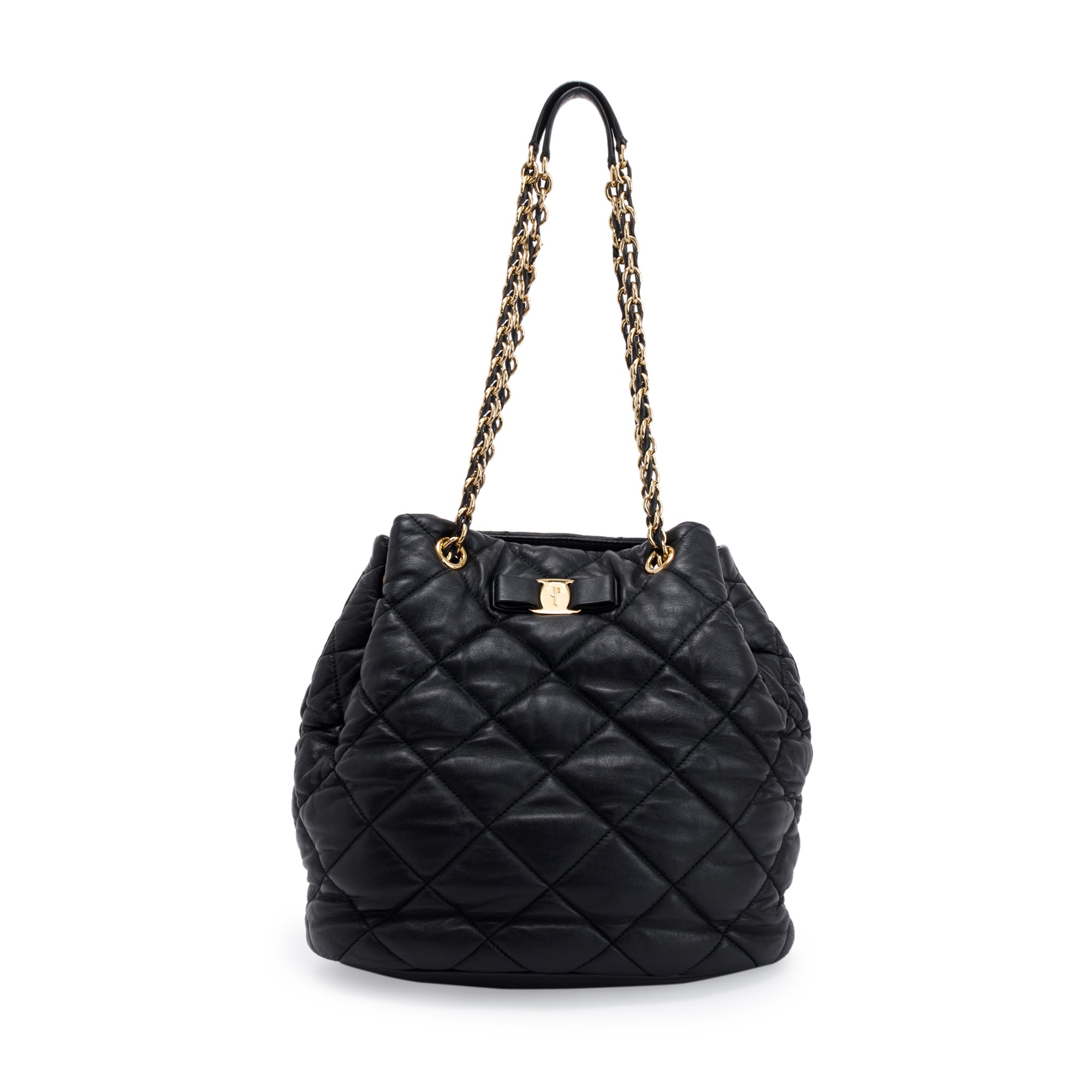 Salvatore Ferragamo Genny Quilted Bucket Bag