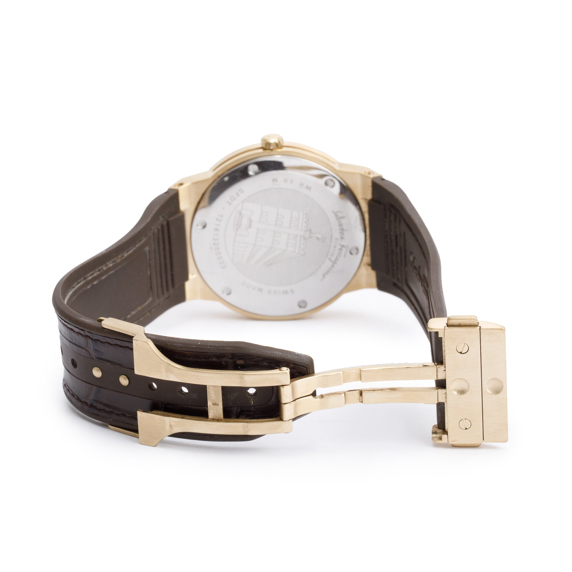 Salvatore Ferragamo Gold-Plated Stainless Steel F-80 41 MM Watch