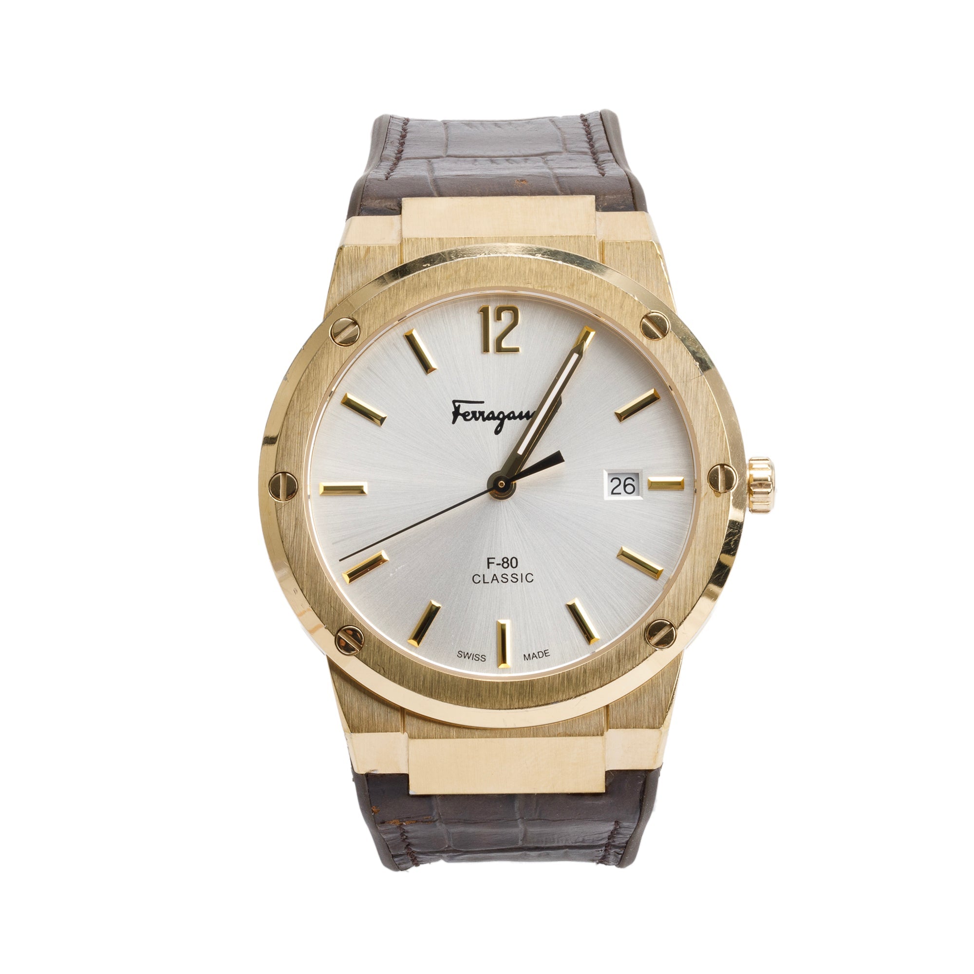 Salvatore Ferragamo Gold-Plated Stainless Steel F-80 41 MM Watch