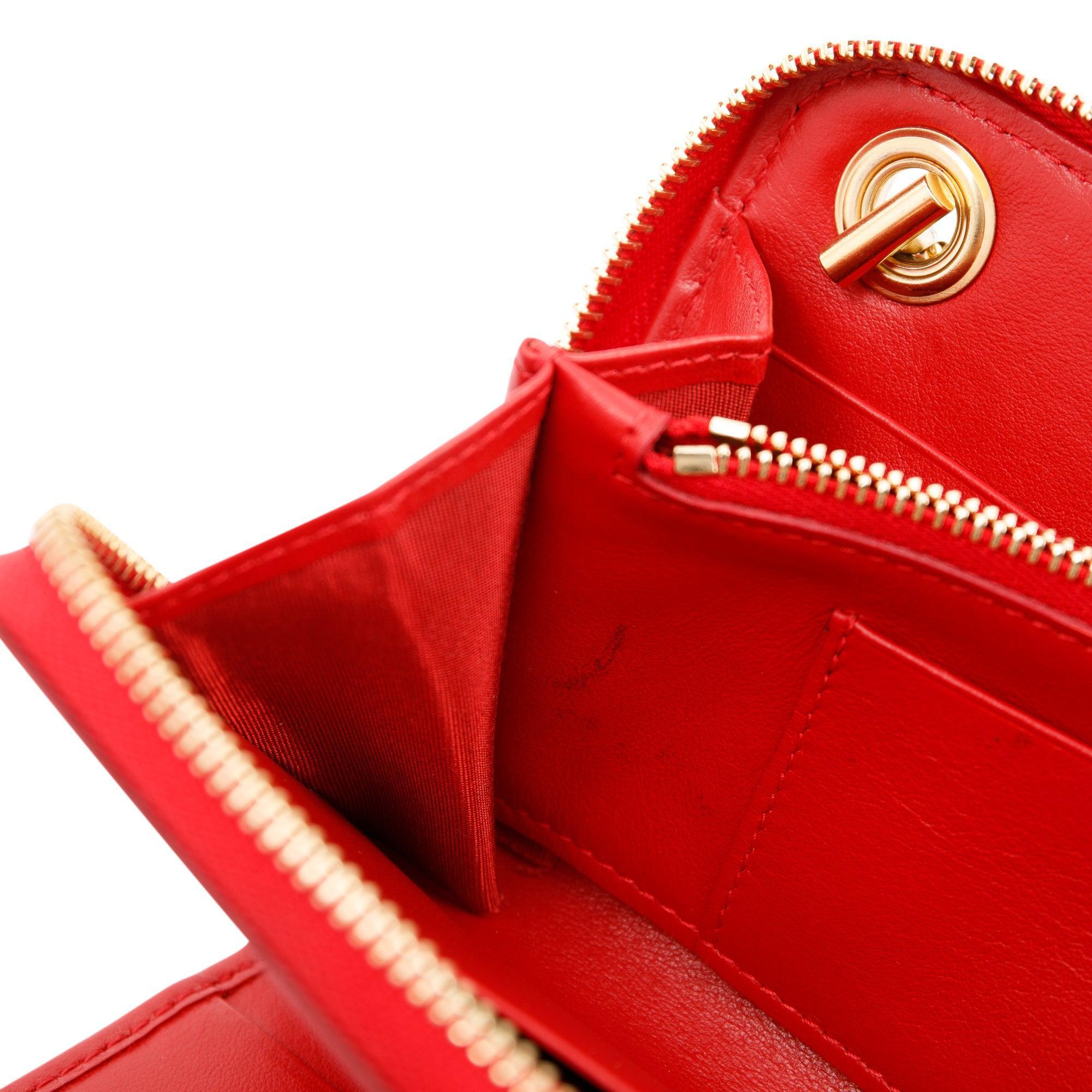 Salvatore Ferragamo Quilted Gancio Wallet on Chain w/ Box & Receipt