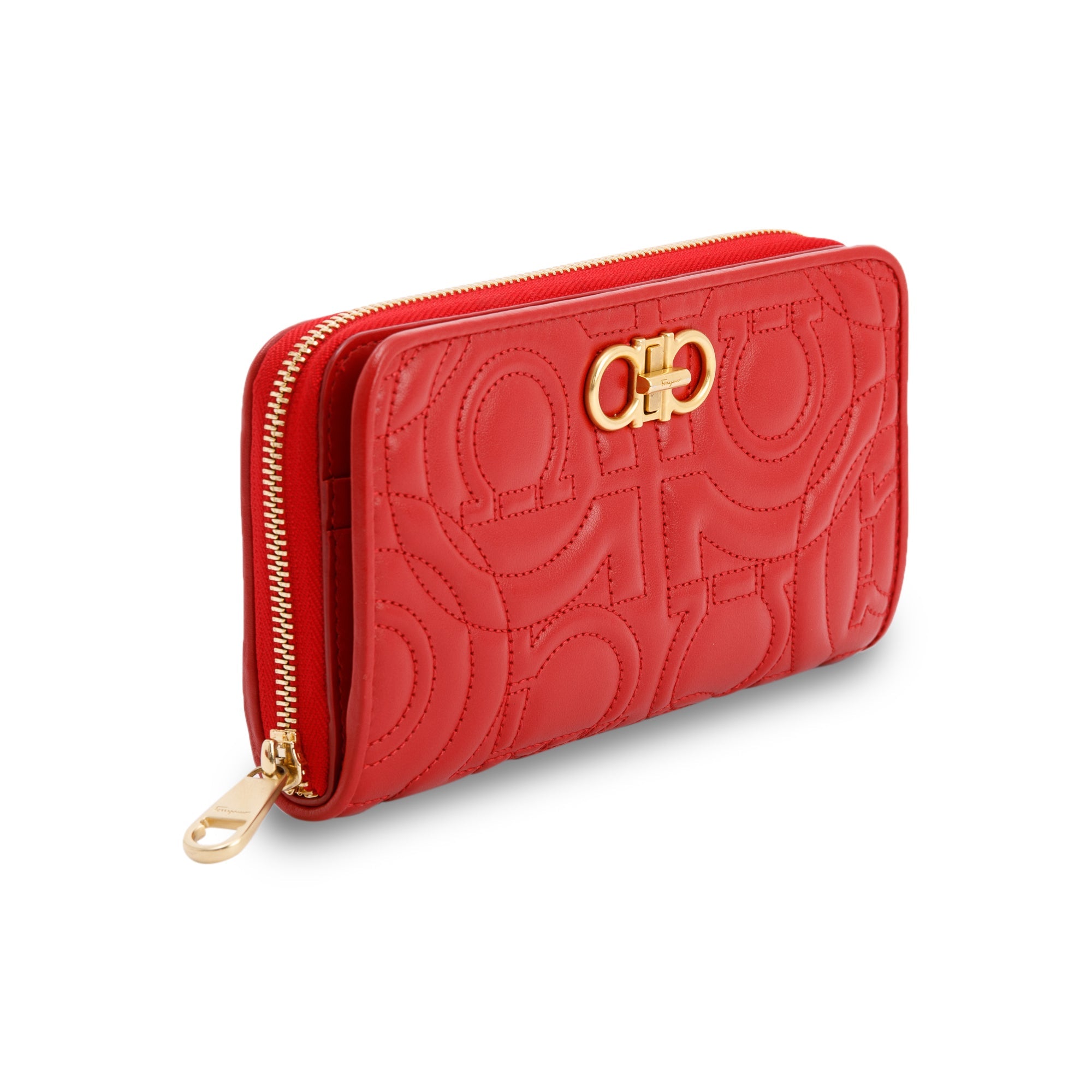 Salvatore Ferragamo Quilted Gancio Wallet on Chain w/ Box & Receipt