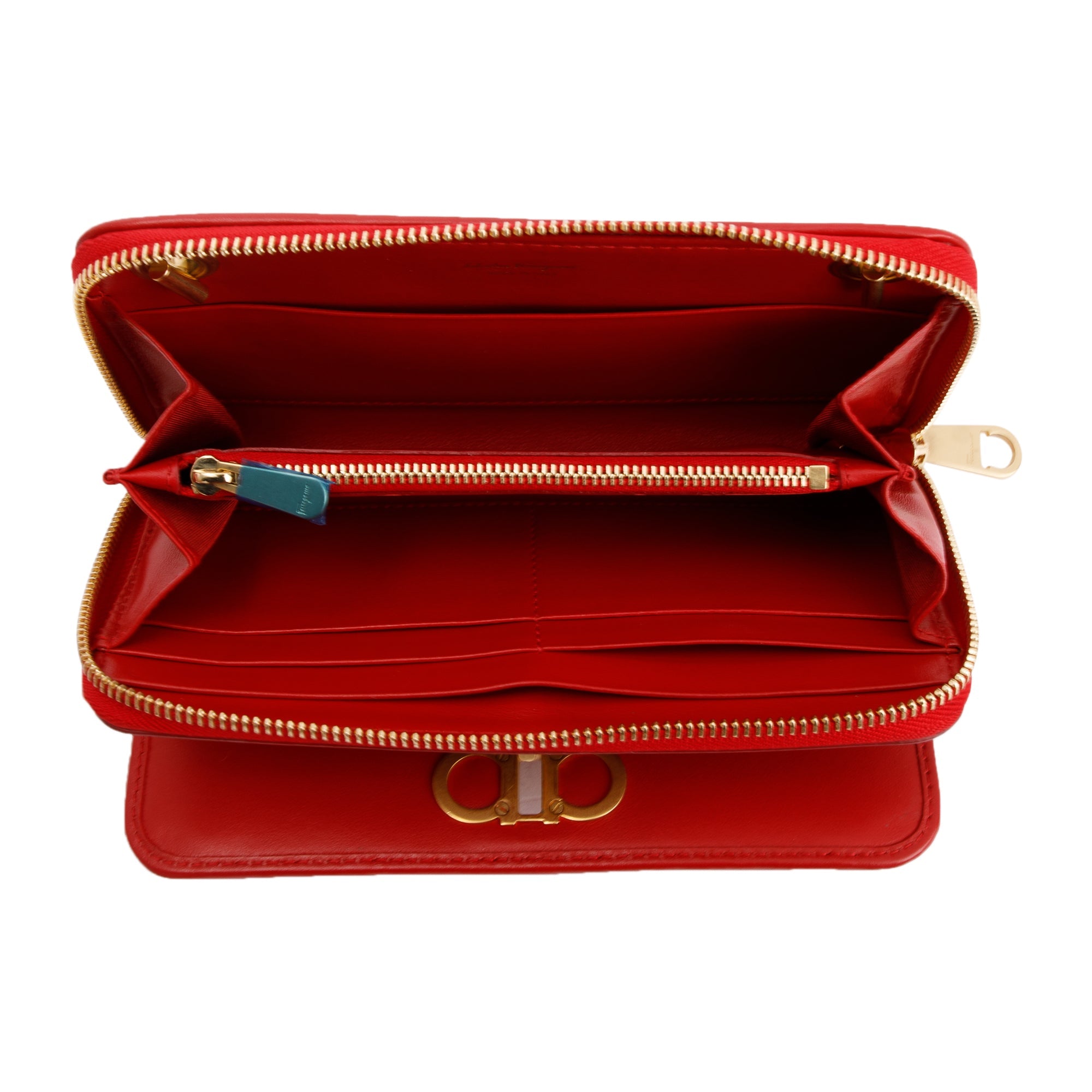 Salvatore Ferragamo Quilted Gancio Wallet on Chain w/ Box & Receipt