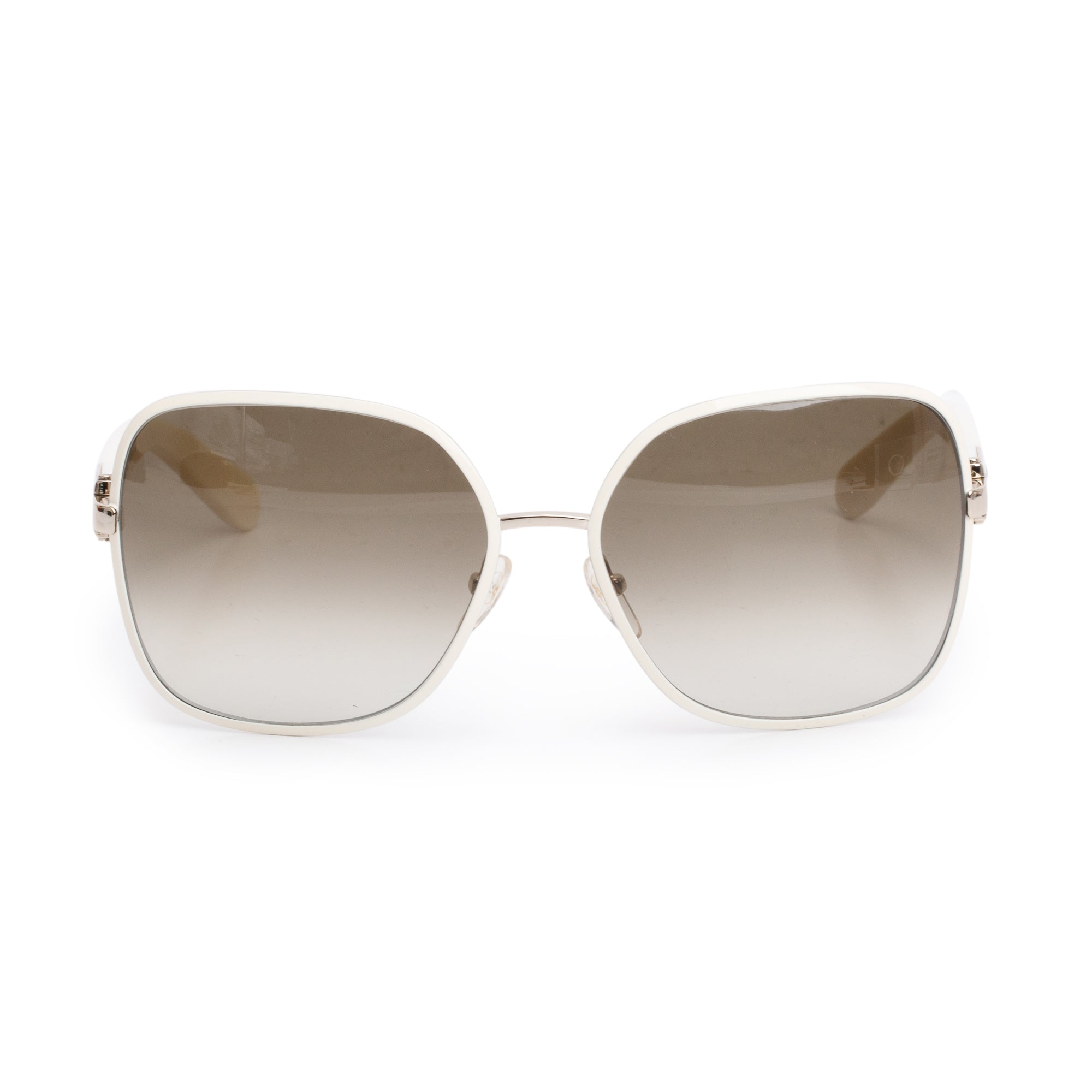 Salvatore Ferragamo SF150S White Acetate Tinted Sunglasses w/ Case