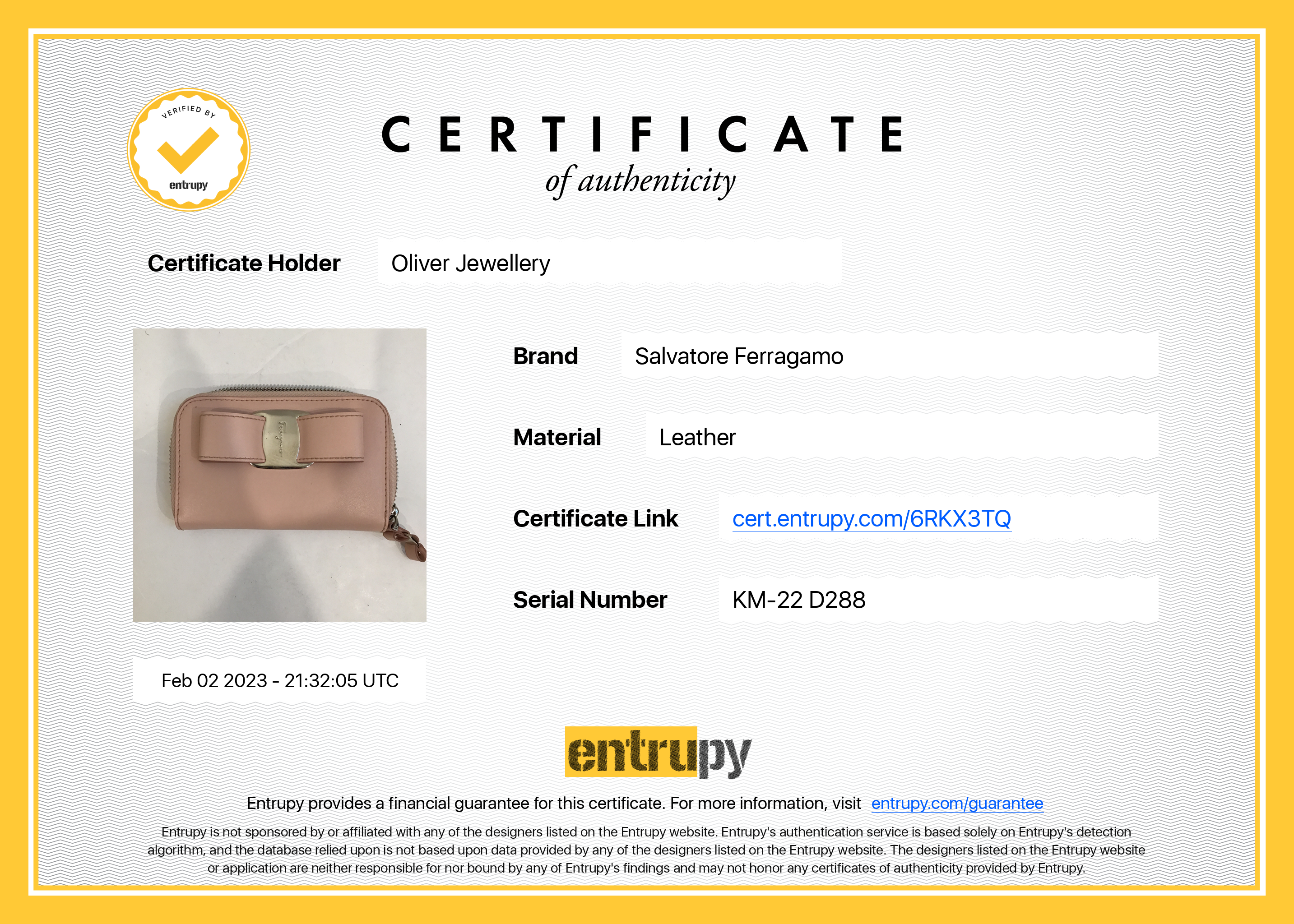 Salvatore Ferragamo Vara Bow Business Card Holder w/ Box