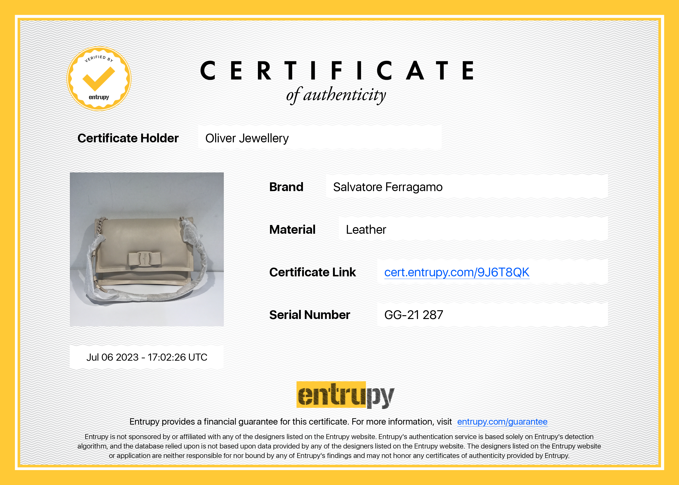 Salvatore Ferragamo Viva Bow Shoulder Bag w/ Box