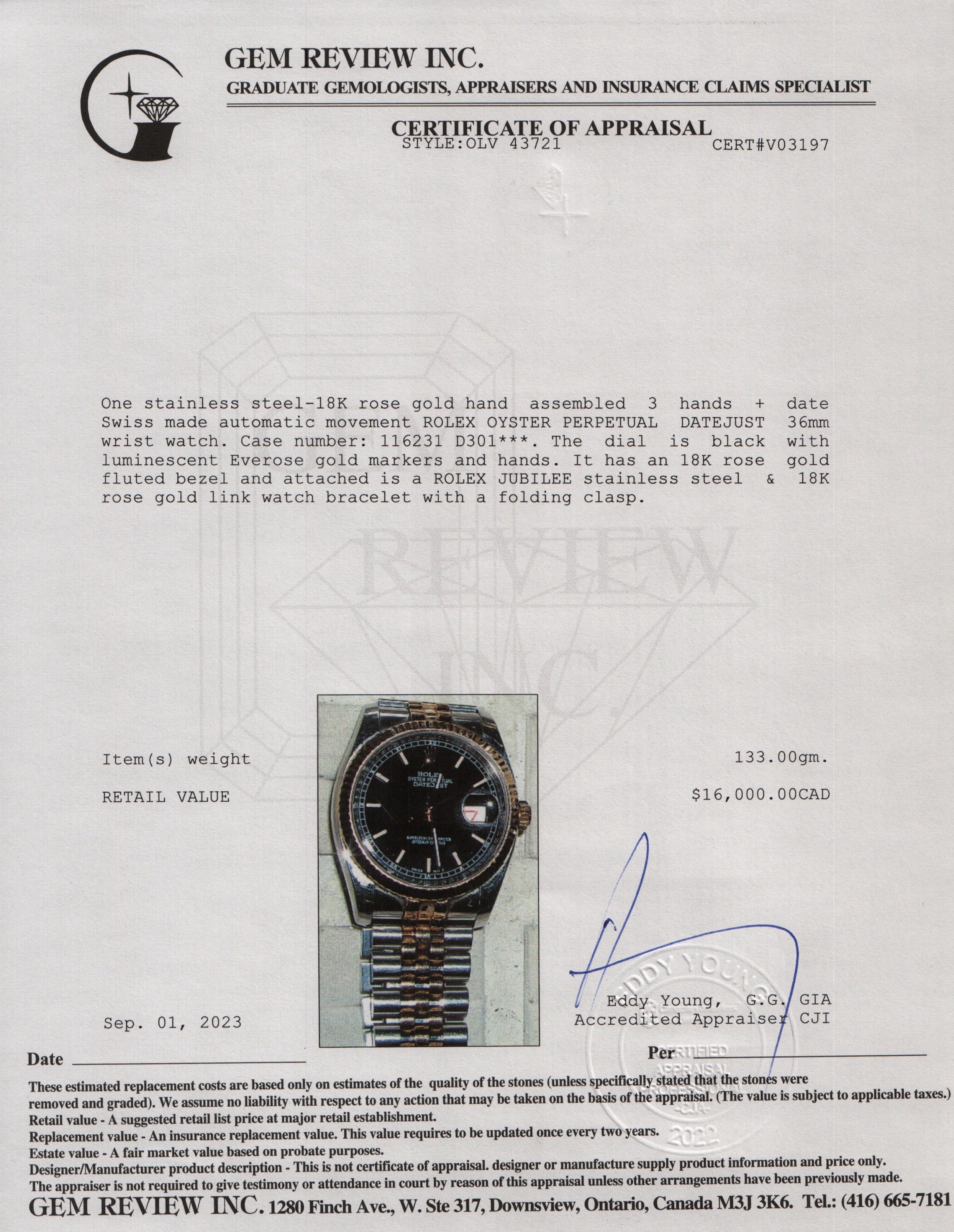 Rolex Oystersteel & Everose Gold Datejust 36 MM Watch