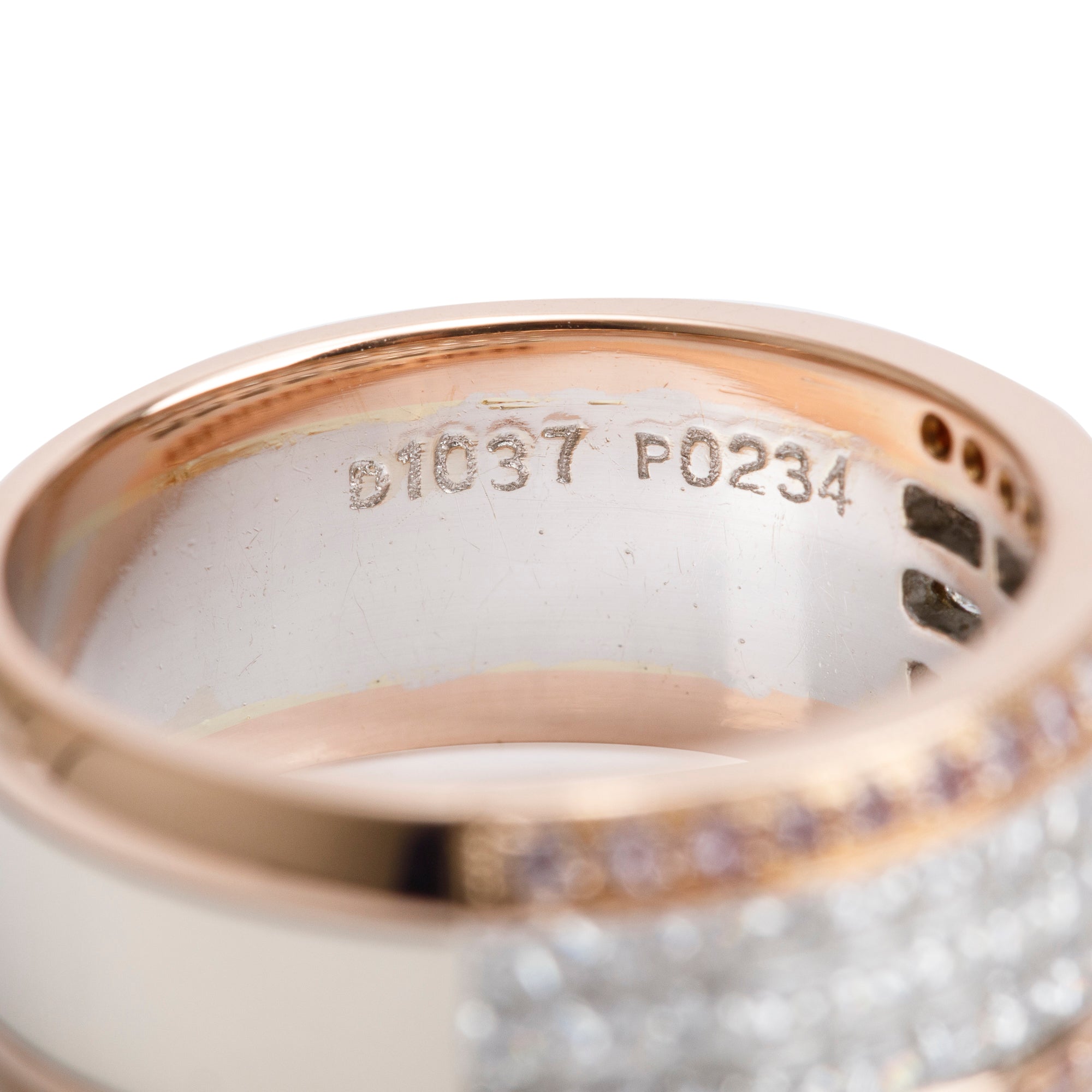 Simon G 18k White and Rose Gold Pave Diamond Simon-Set Anniversary Ring, Size 6.5