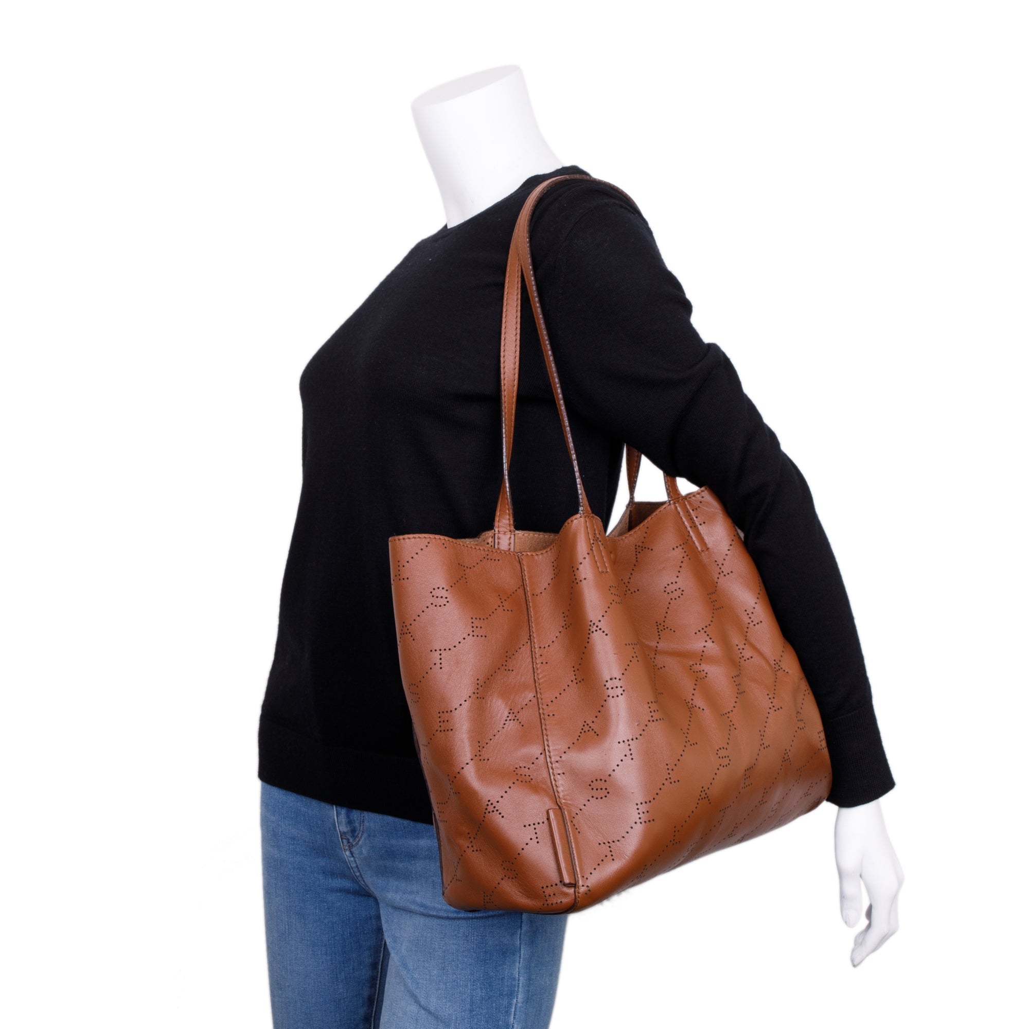 Stella McCartney Brown Eco Nappa Logo Tote