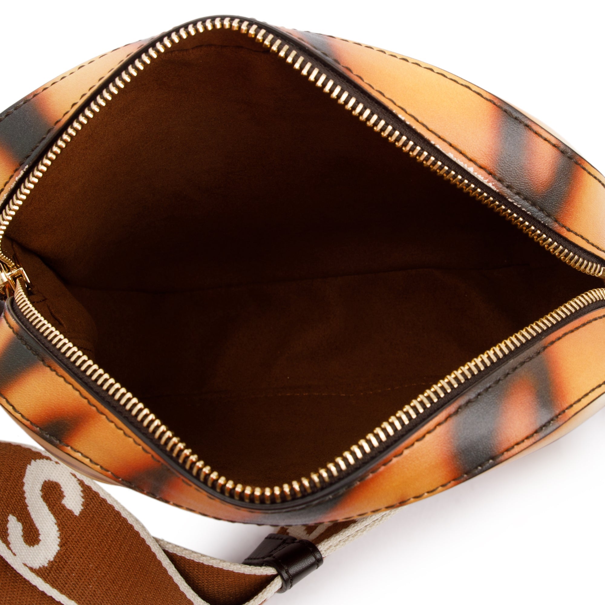 Stella McCartney Eco Tiger-Print Small Camera Crossbody Bag w/ Strap