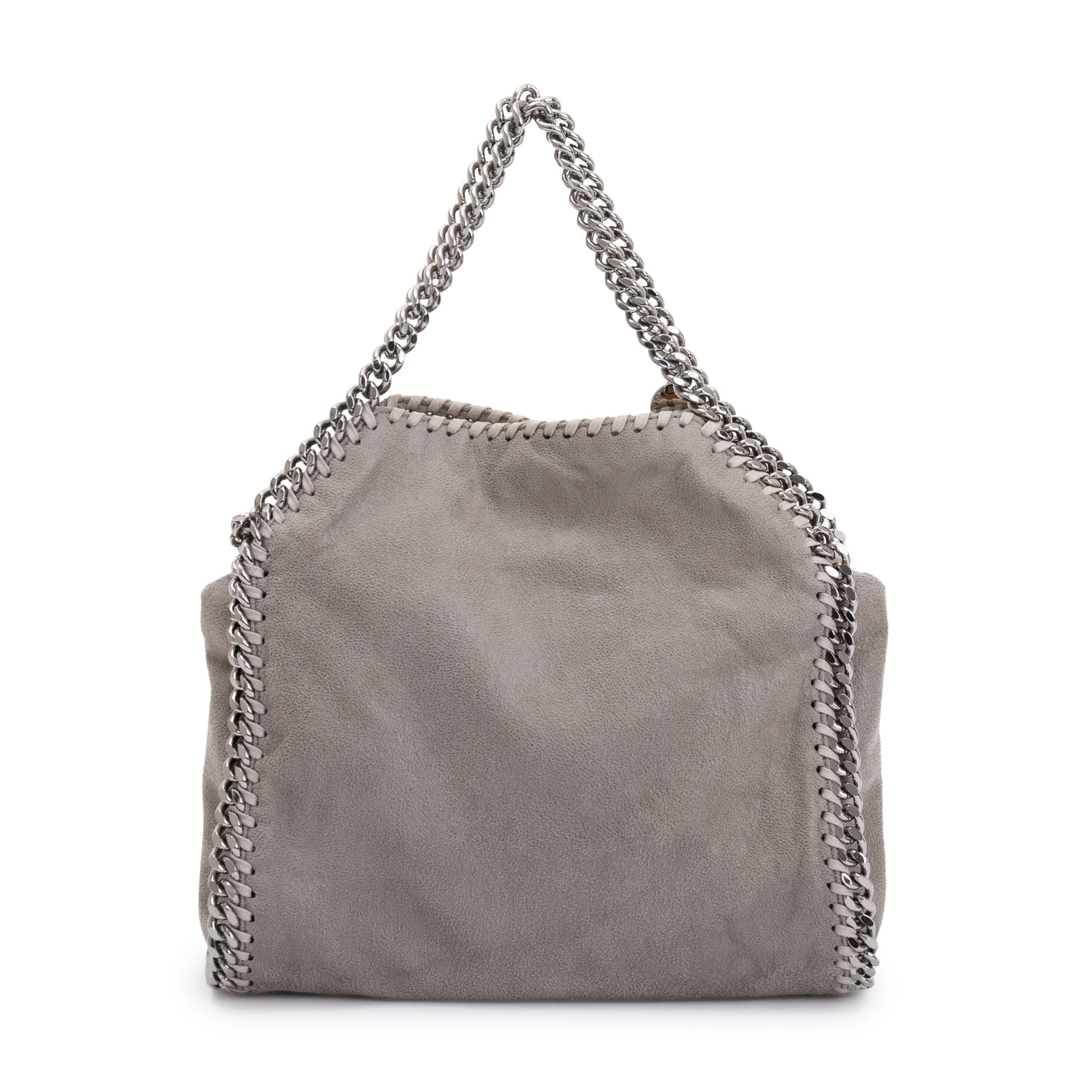 Stella McCartney Grey Shaggy Deer Mini Falabella Tote Bag