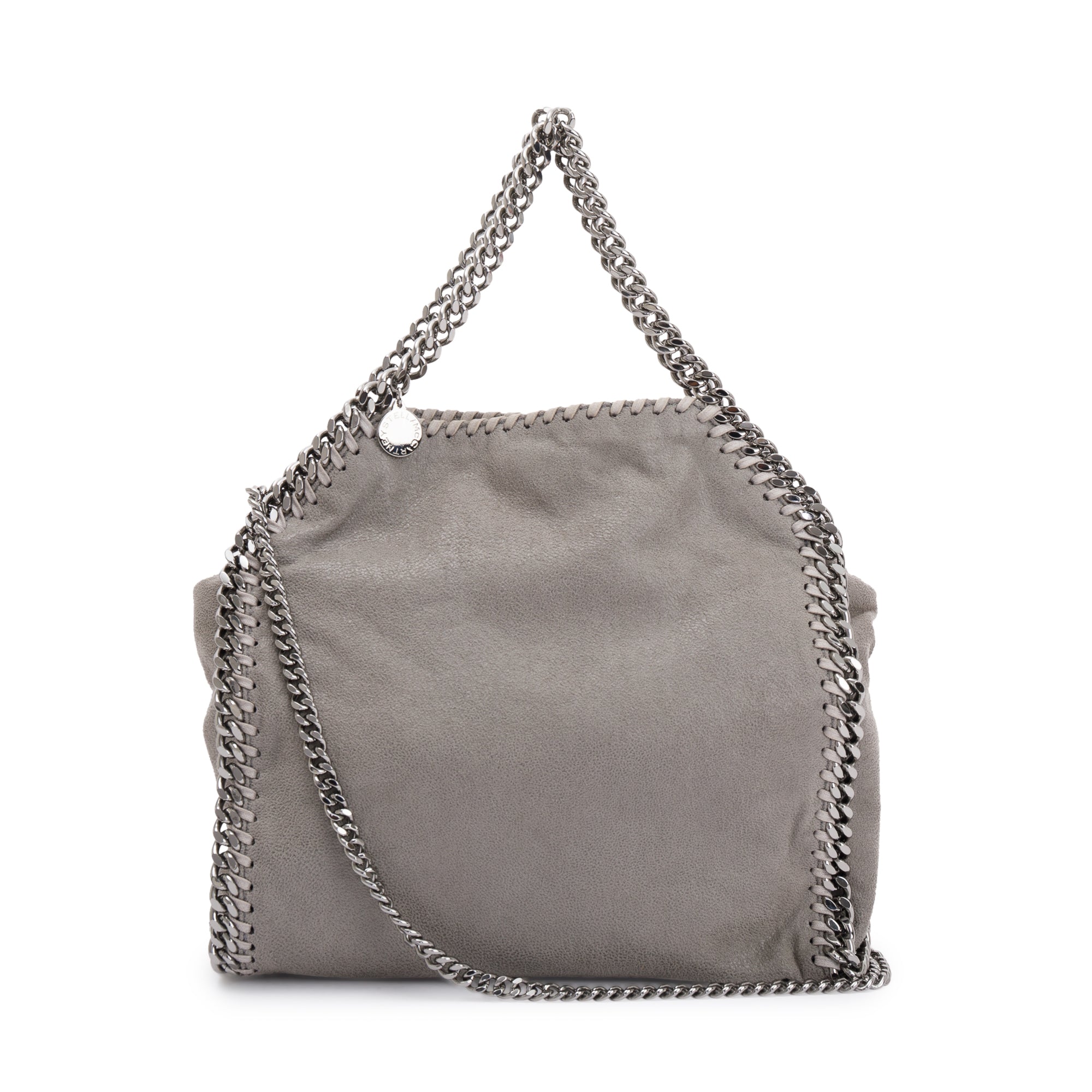 Stella McCartney Grey Shaggy Deer Mini Falabella Tote Bag